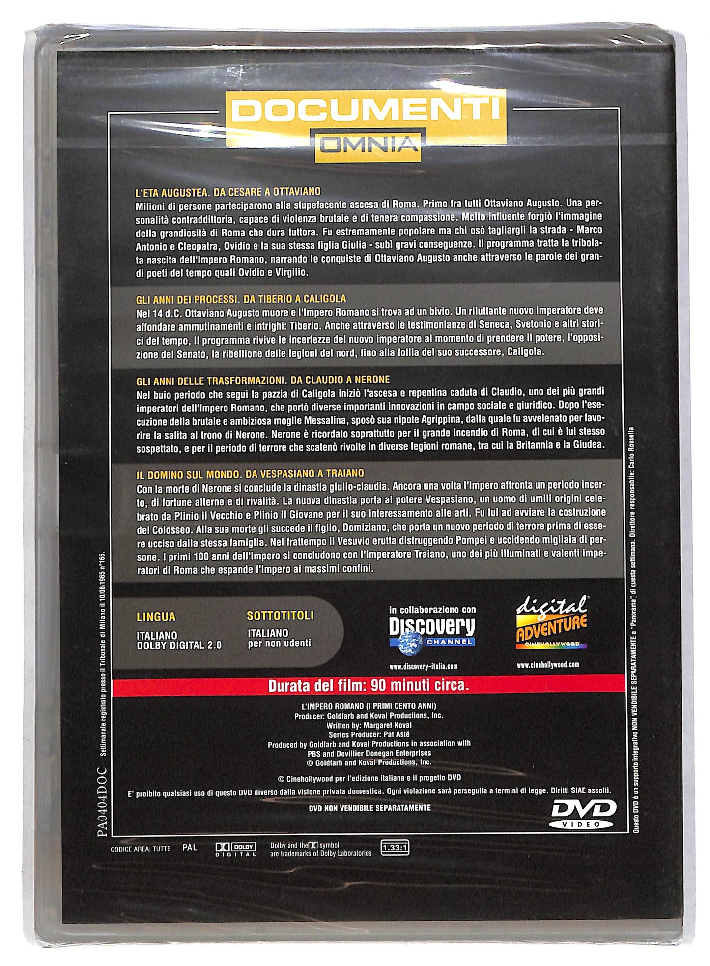 EBOND L'impero romano documenti omnia 2004 DVD D815653