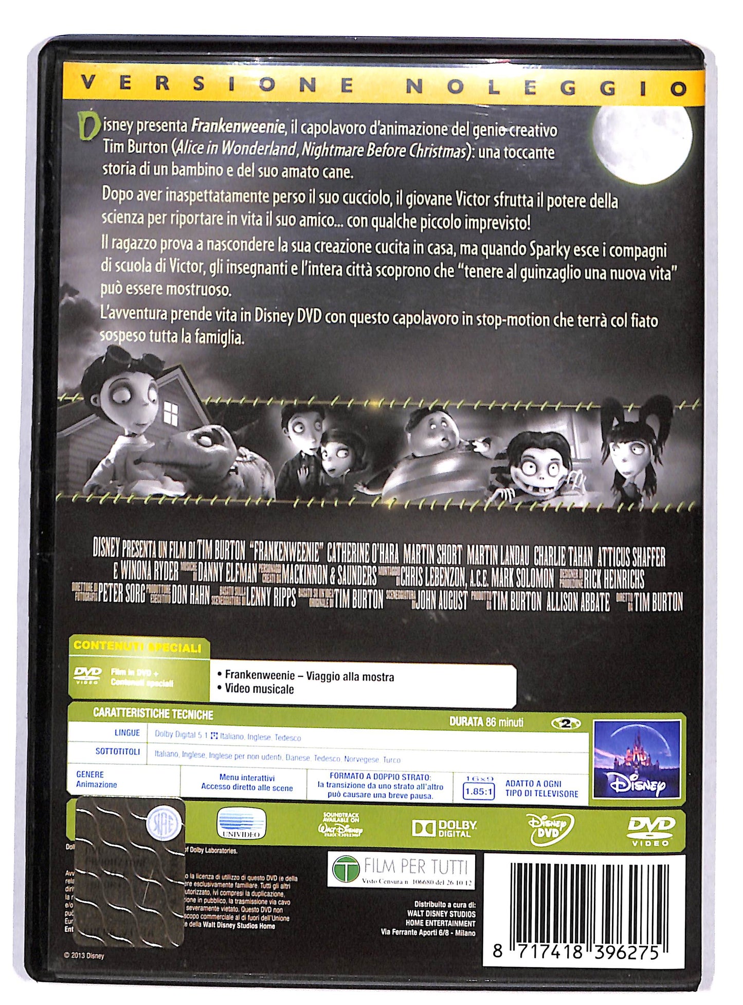 EBOND Frankenweenie Noleggio DVD D820662