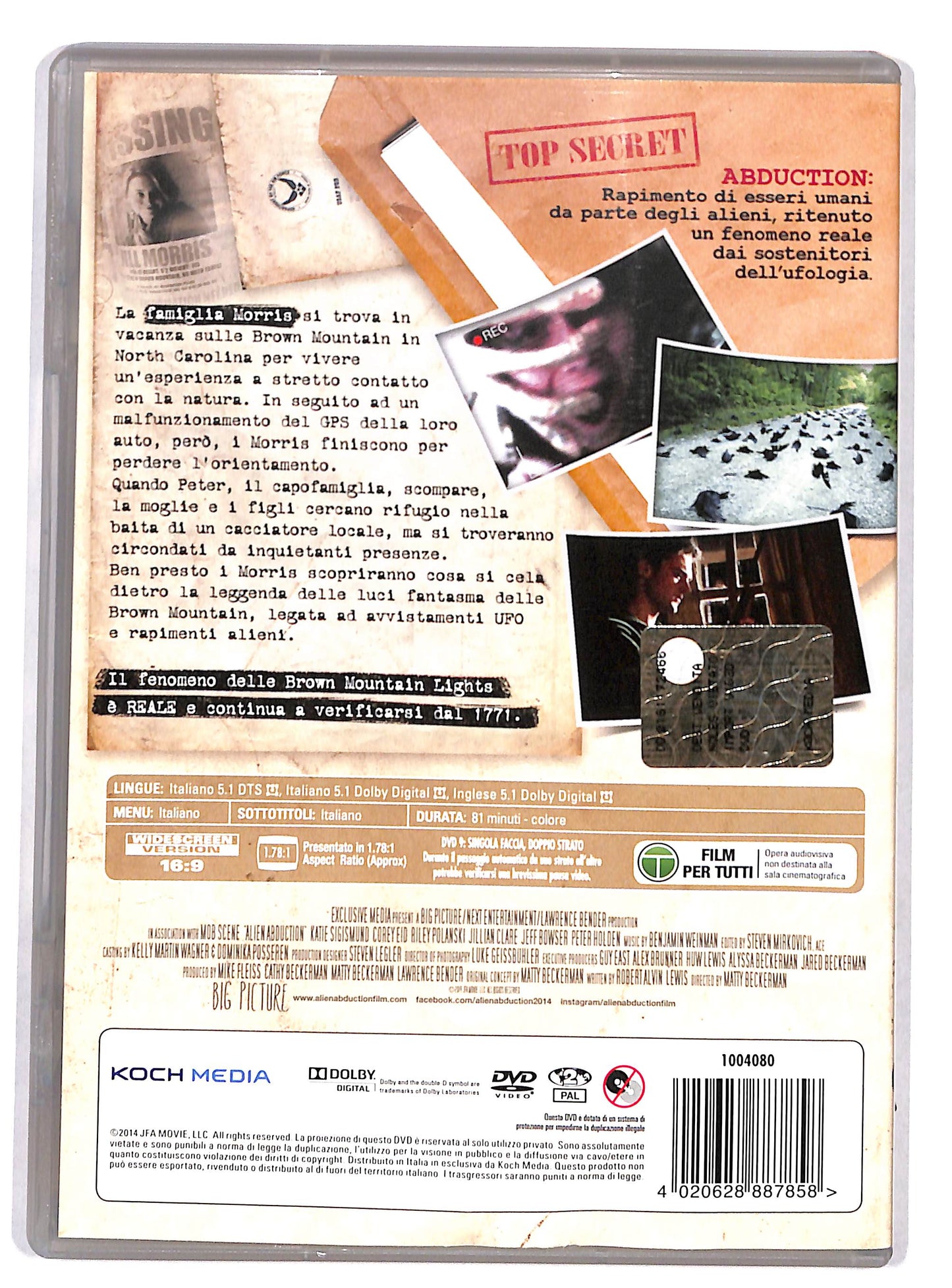EBOND Alien Abduction DVD D820760