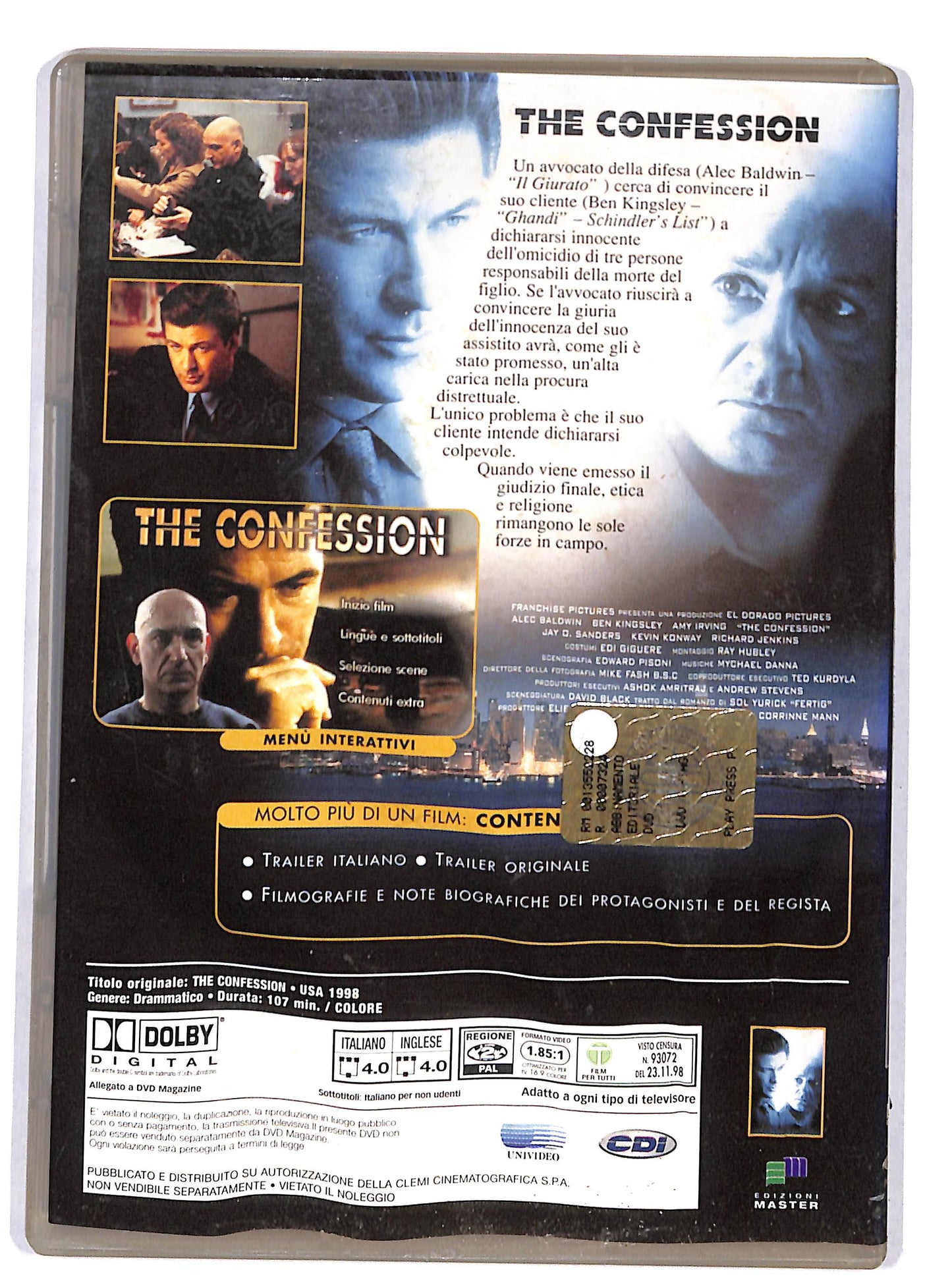 EBOND The confession EDITORIALE DVD D821020