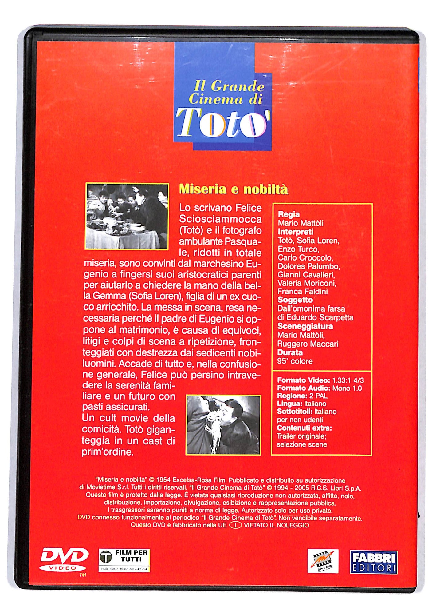 EBOND Il Grande Cinema di Toto - Miseria e Nobilta EDITORIALE DVD D821064