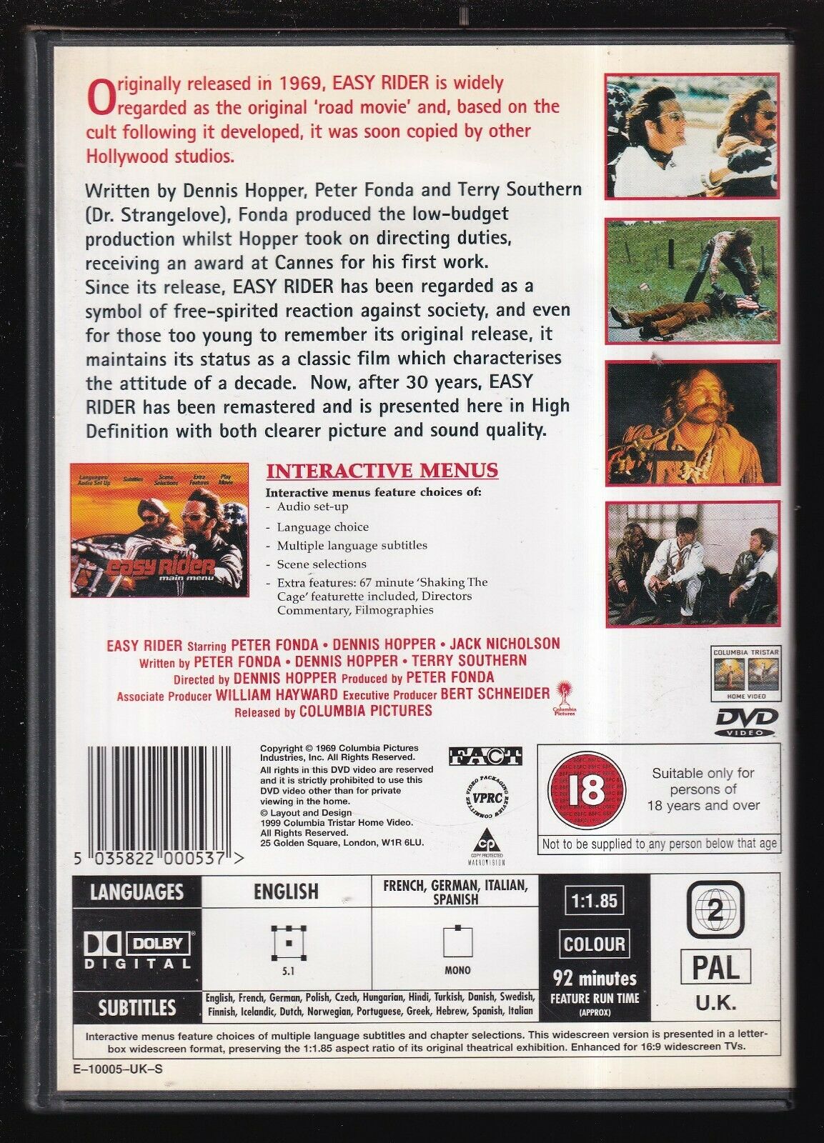 EBOND Easy Rider (1969) [edizione Regno Unito] DVD D821208