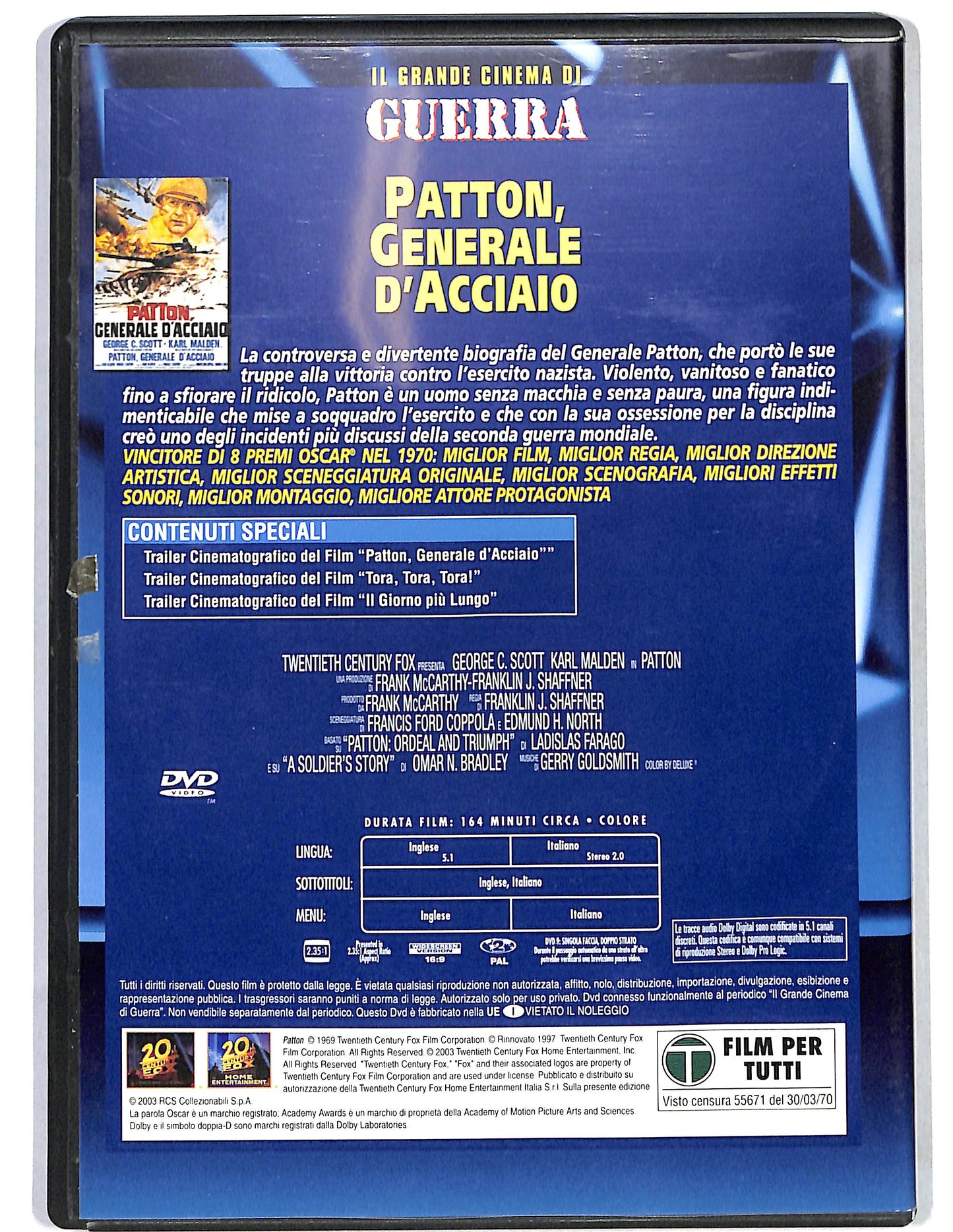 EBOND Patton, generale d'acciaio EDITORIALE DVD D821210
