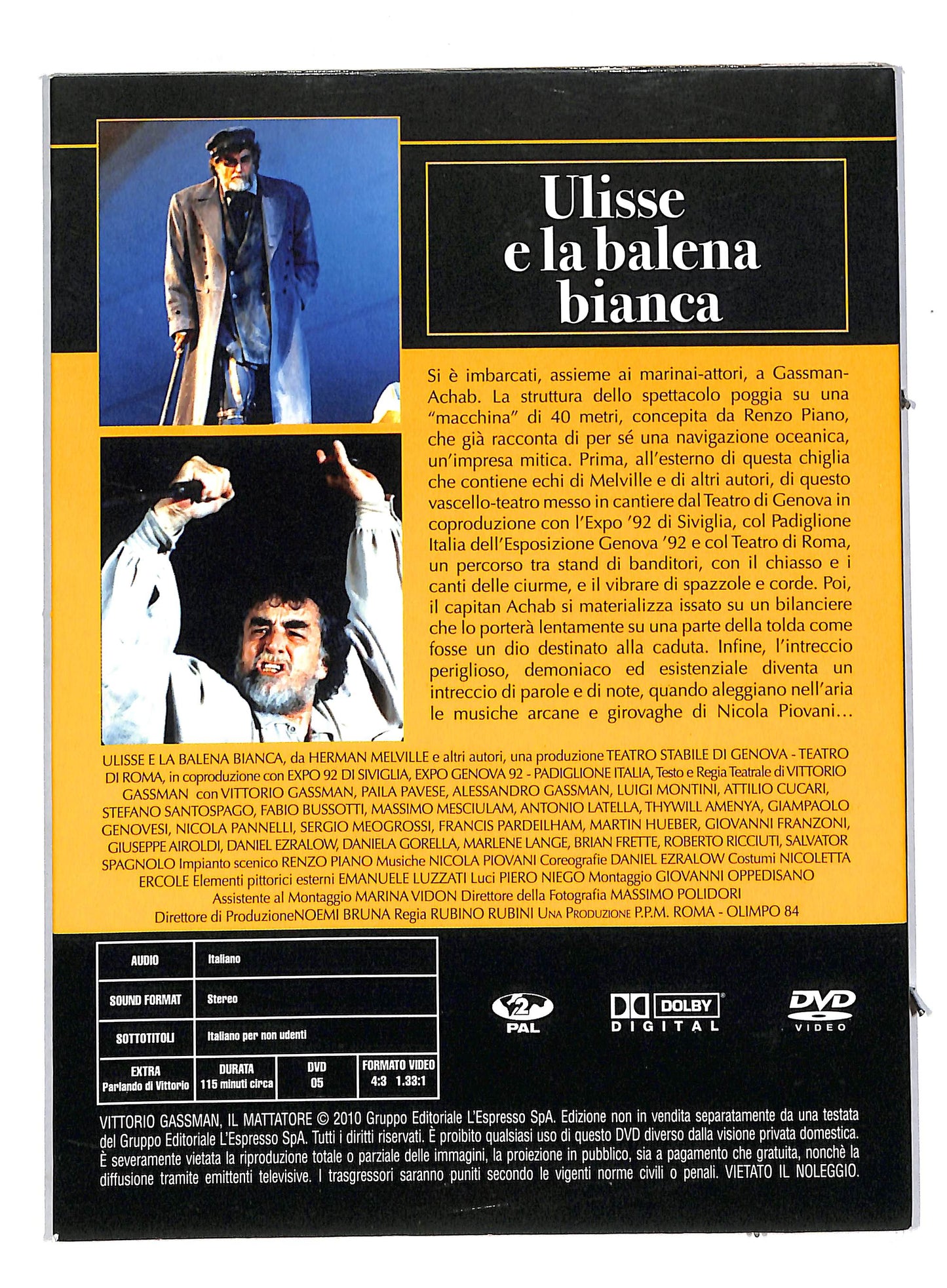EBOND Gassman - ulisse e la balena bianca EDITORIALE DIGIPACK DVD DB556234
