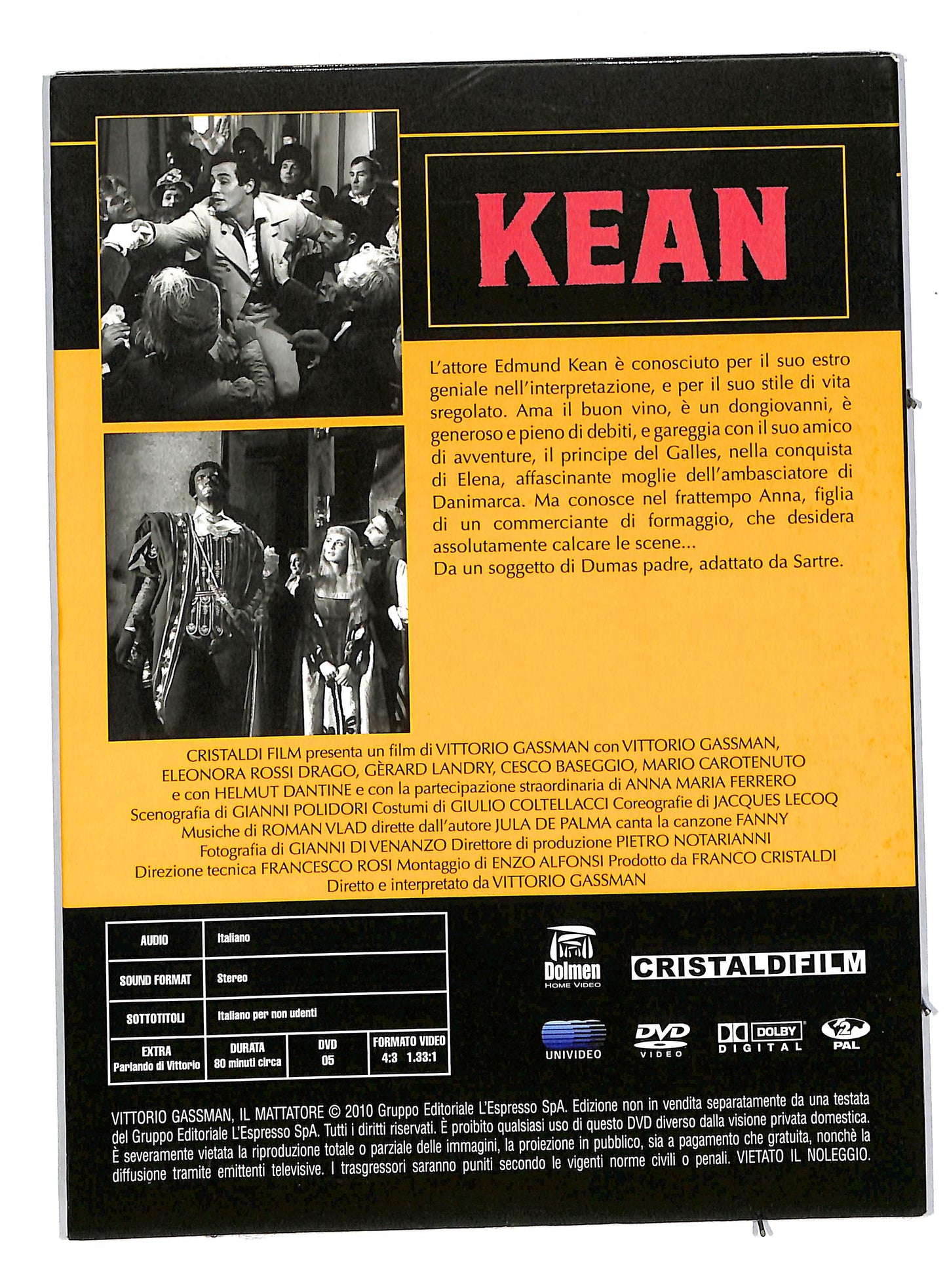 EBOND Kean EDITORIALE DIGIPACK DVD DB556236