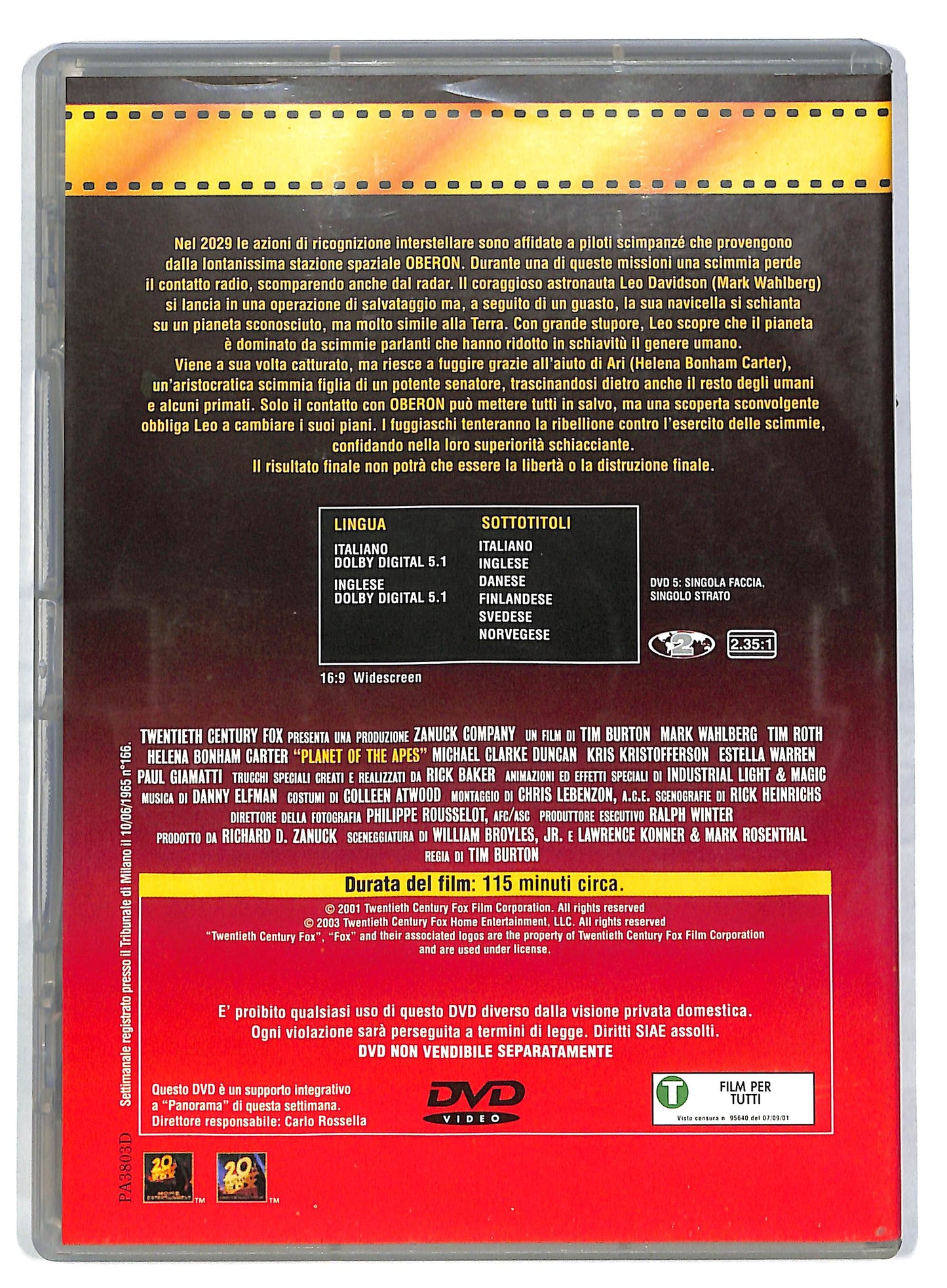 EBOND Planet of the Apes - Il pianeta delle scimmie EDITORIALE DVD DB562217