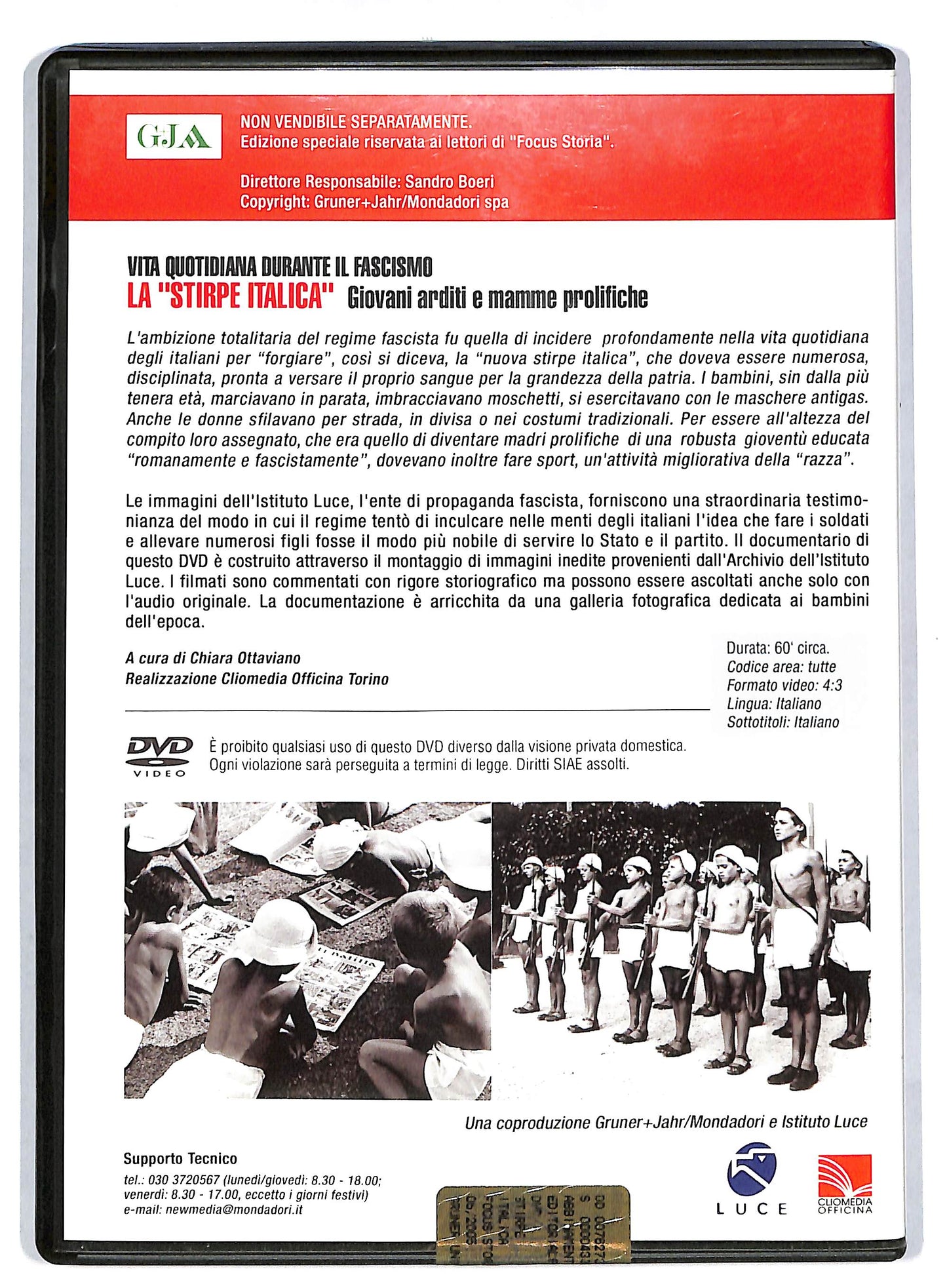 EBOND La stirpe italica vol 1 - giovani arditi e mamme EDITORIALE DVD DB562252