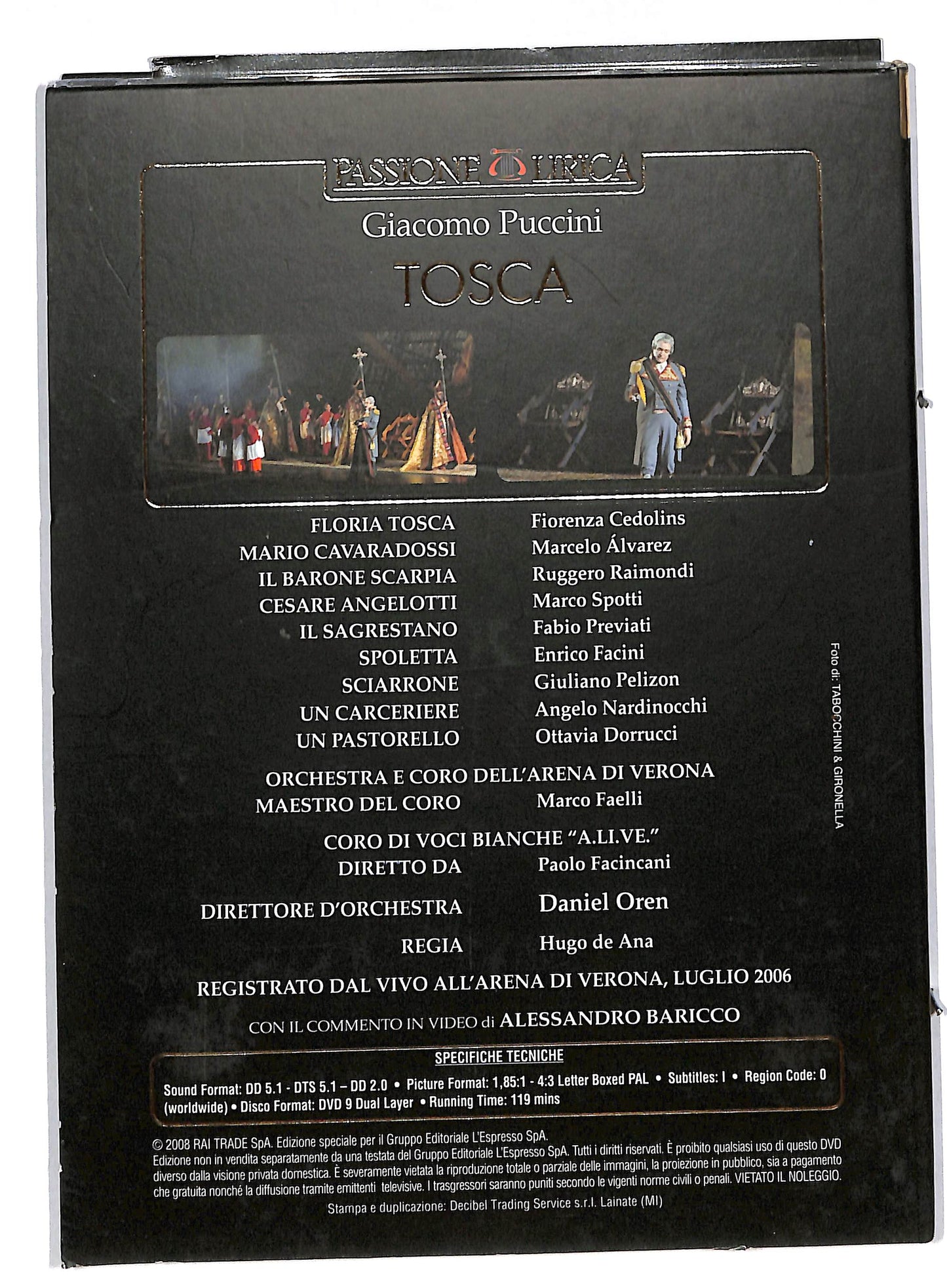 EBOND Passione Lirica - Tosca EDITORIALE DIGIPACK DVD DB563229