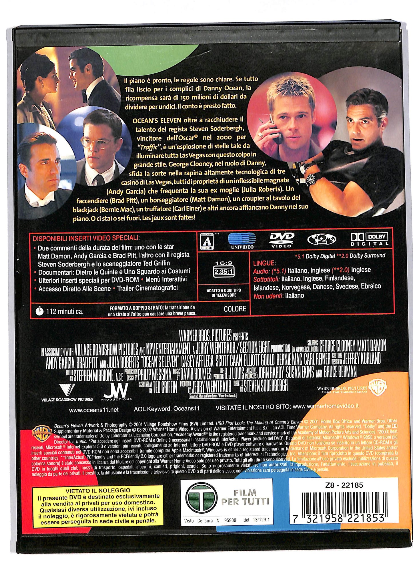 EBOND Ocean's Eleven - Fate il vostro gioco SNAPPER DVD DB563761