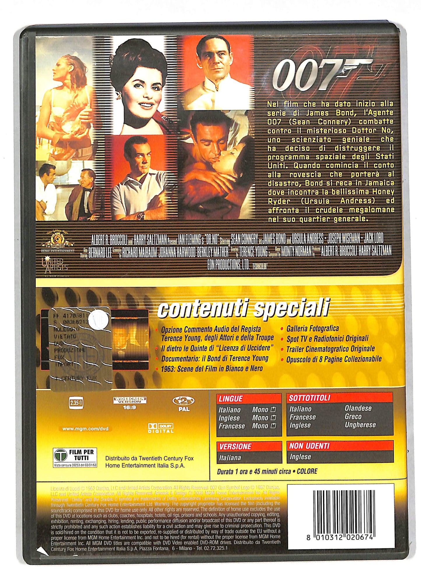 EBOND Agente 007 - Licenza di uccidere DVD DB568250