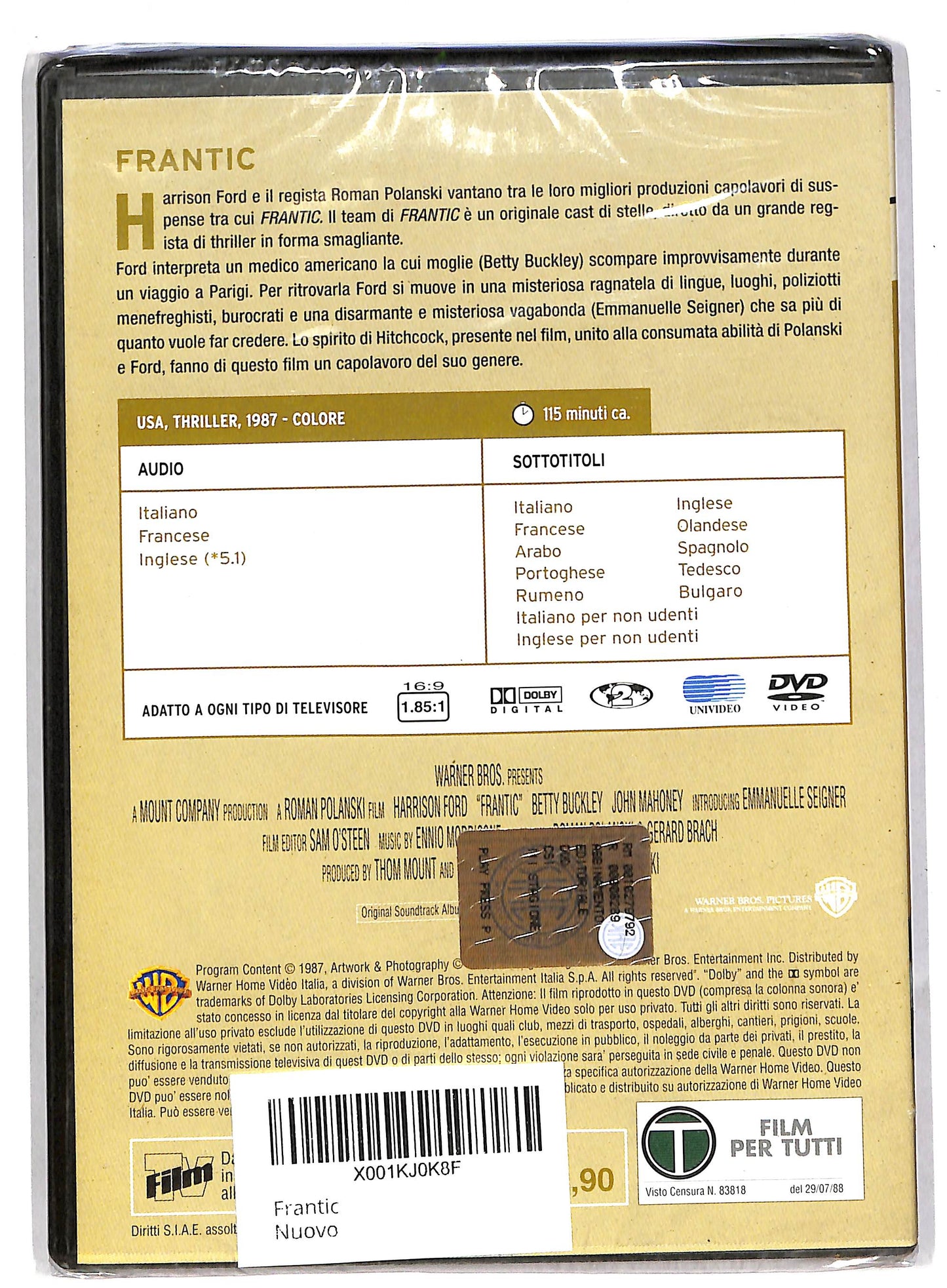 EBOND Frantic EDITORIALE DVD DB571925