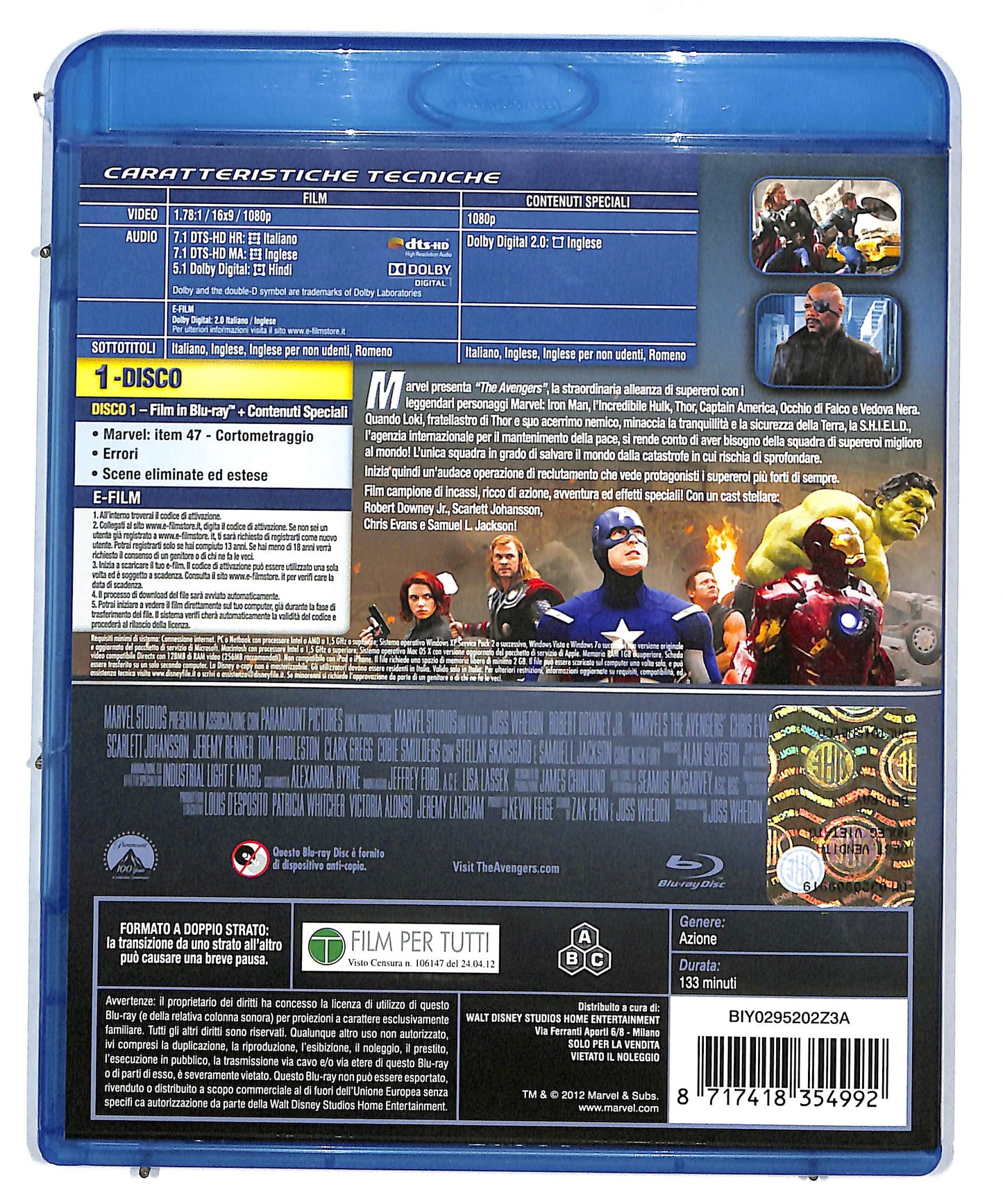 EBOND The avengers (BLURAY + E-Copy) BLURAY DB574616
