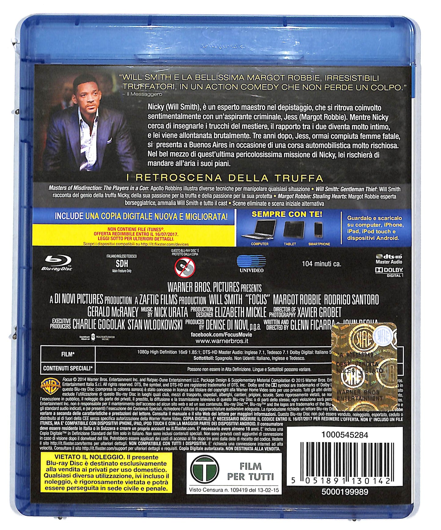 EBOND Focus - Niente e Come Sembra ( NO COPIA DIGITALE) BLURAY DB574647