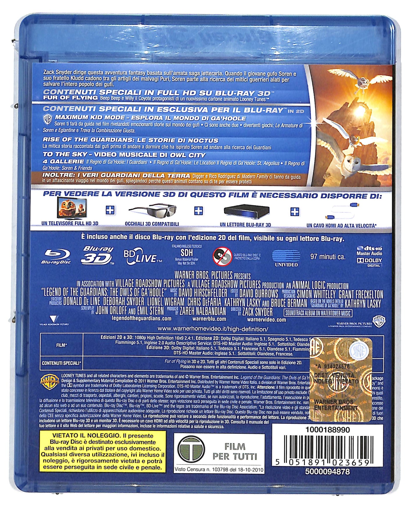 EBOND Il regno di ga'hoole - la leggenda dei guardiani BLURAY DB574669