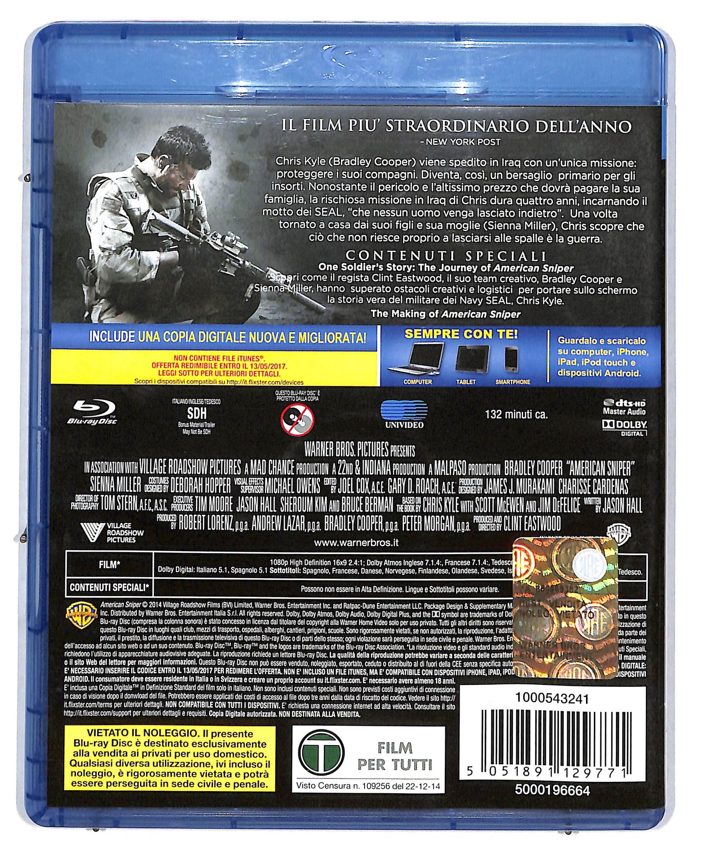 EBOND American sniper (no copia digitale) BLURAY DB574970