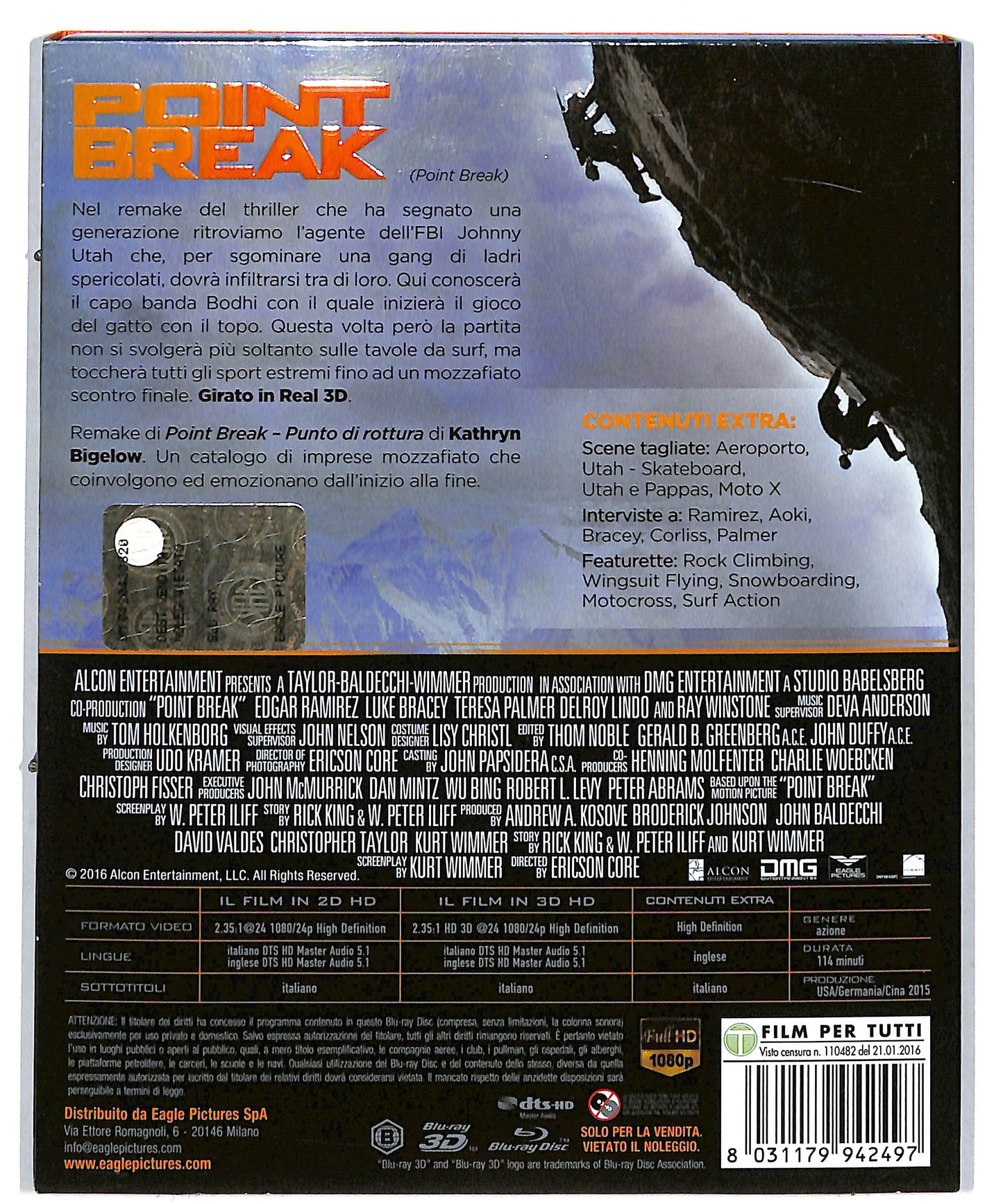 EBOND Point Break BLURAY 3d + 2d BLURAY DB574972