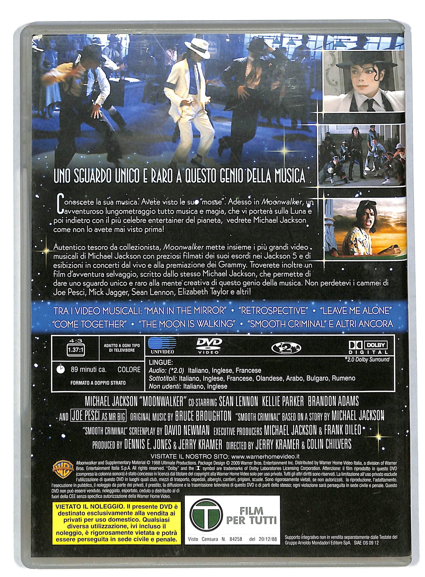 EBOND Michael Jackson Moonwalker EDITORIALE DVD DB575351