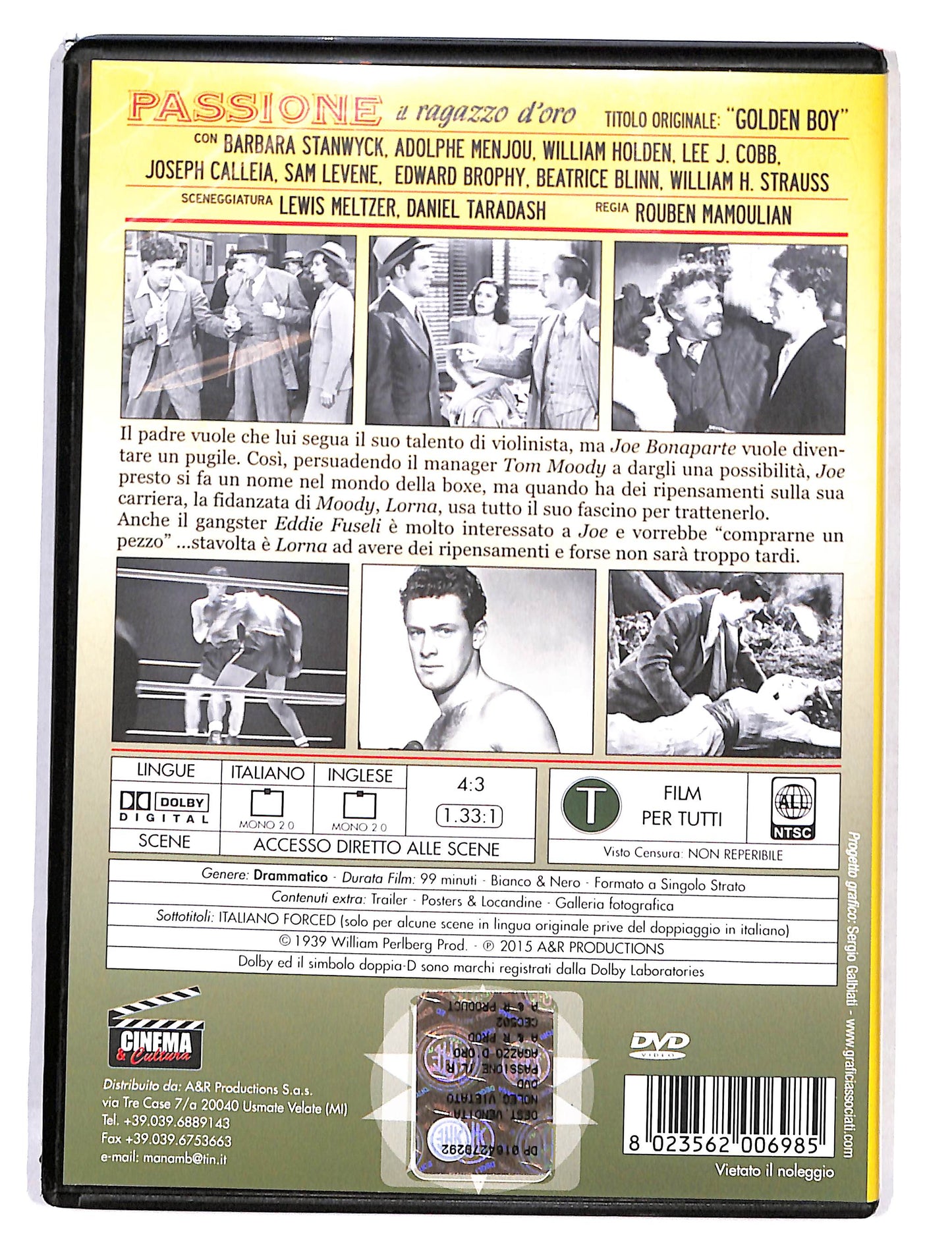 EBOND Passione Il Ragazzo D'Oro DVD DB577455