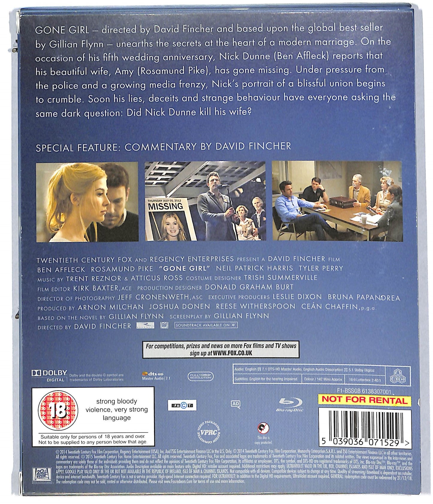 EBOND Gone Girl EDIZIONE REGNO UNITO BLURAY DB577637