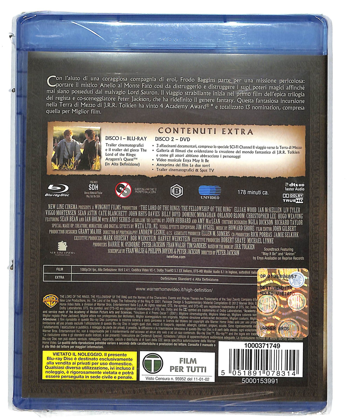 EBOND Il signore degli anelli - la compagnia dell'anello BLURAY DB577666
