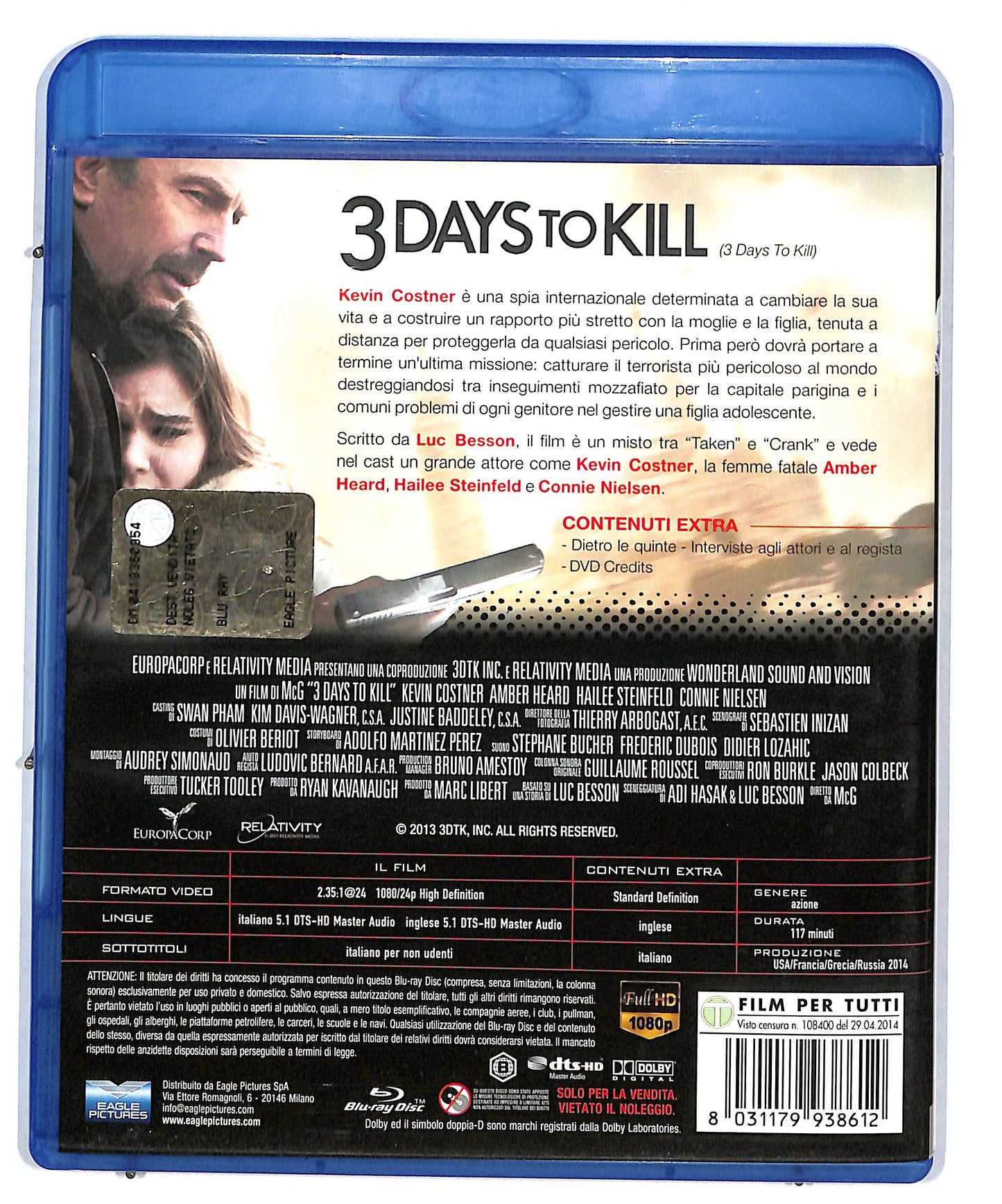 EBOND 3 Days To Kill  BLURAY DB578305