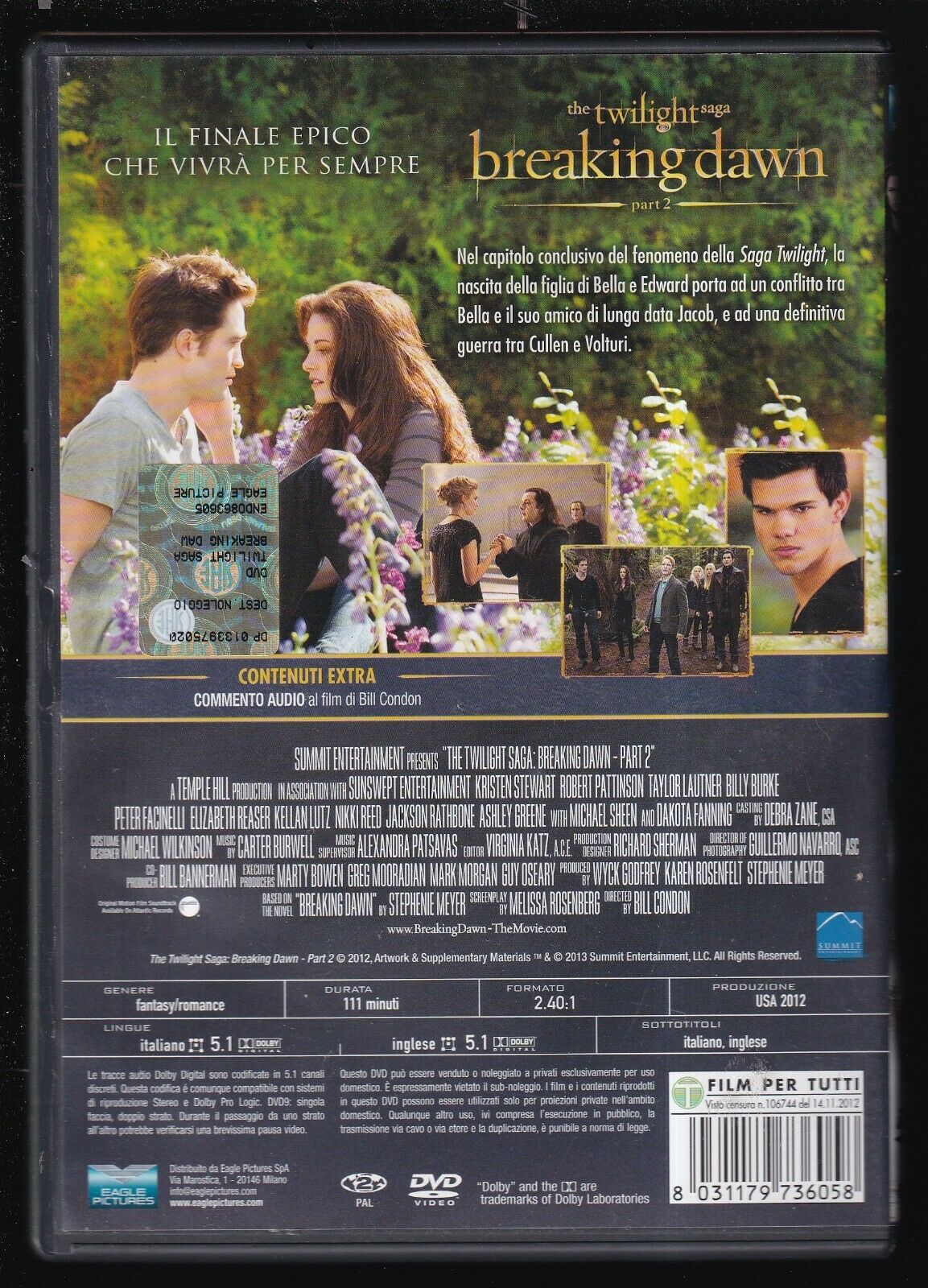 EBOND Breaking Dawn - Parte 2 The Twilight Saga Ex Noleggio DVD DB579018