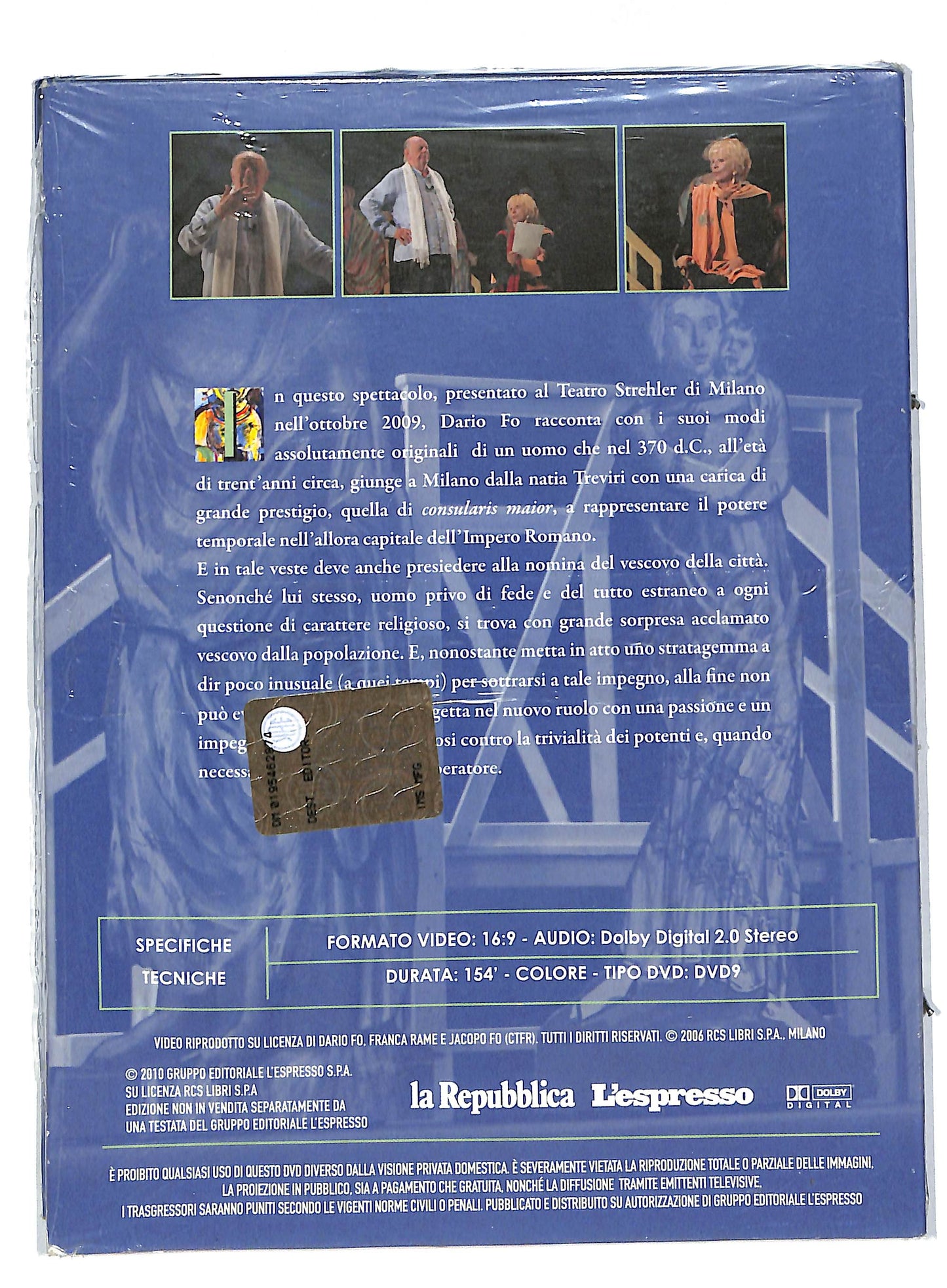 EBOND Sant'ambrogio e l'invenzione di milano EDITORIALE DVD DB579226