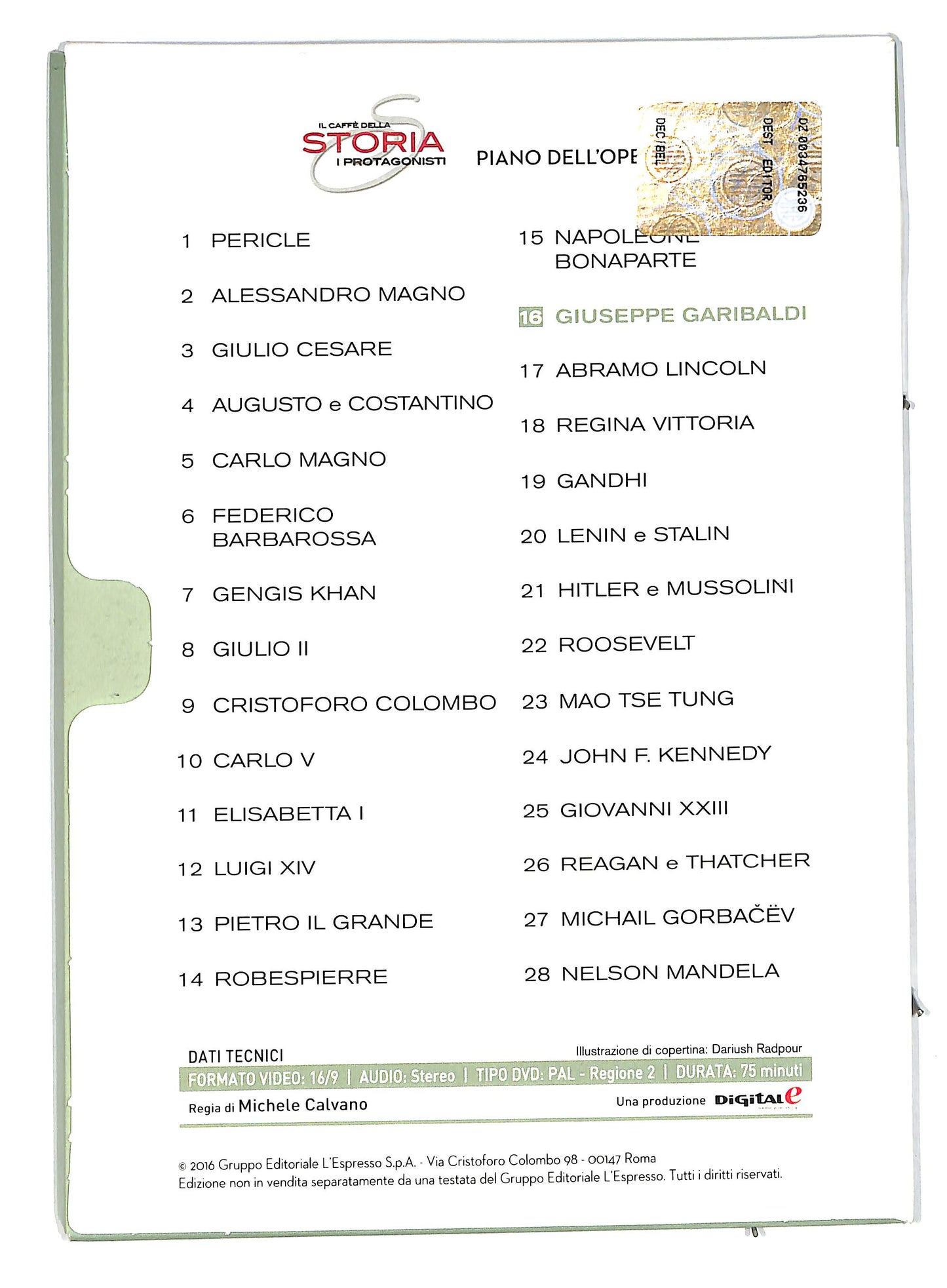 EBOND Giuseppe Garibaldi raccontato da Mario Isnenghi EDITORIALE DVD DB579270