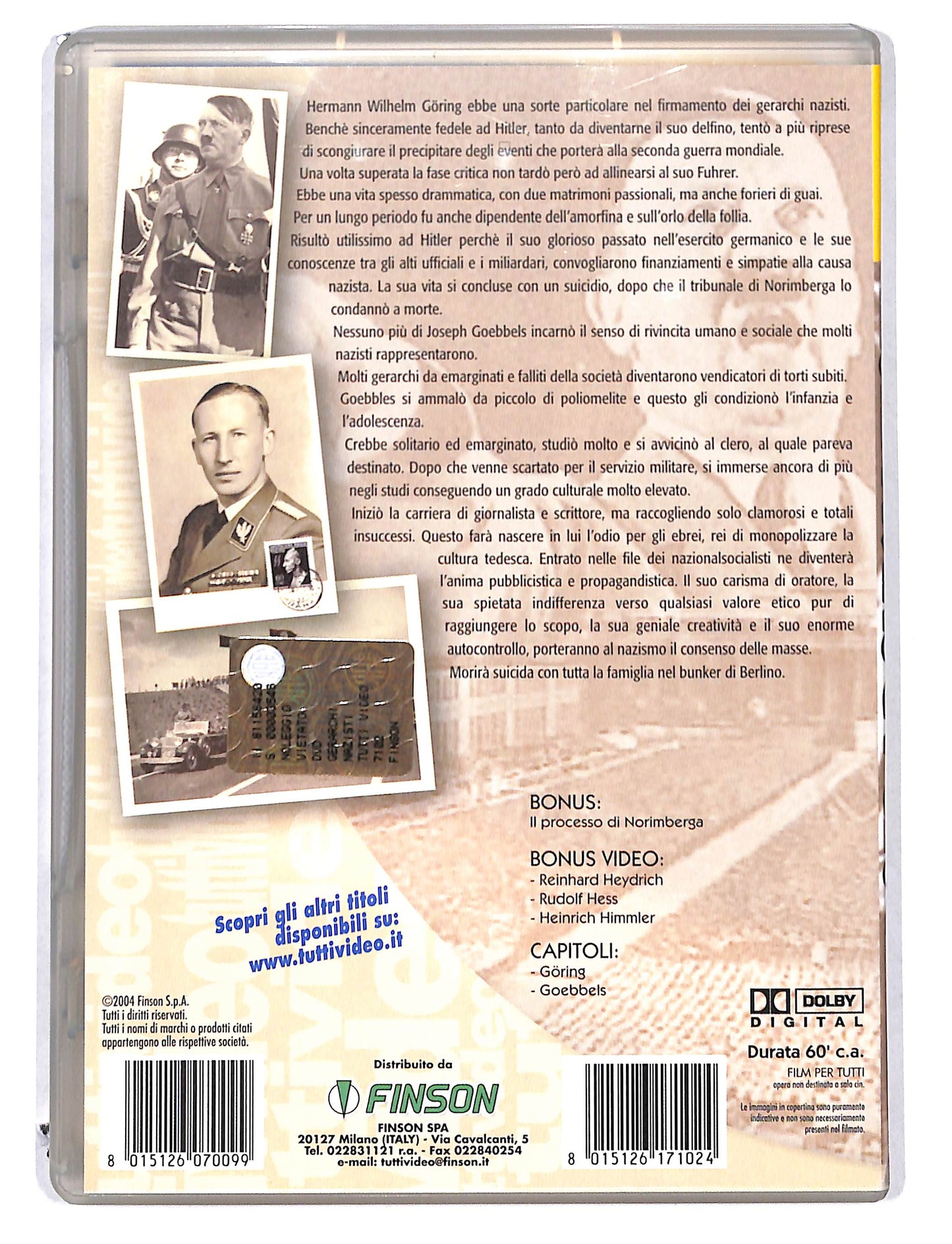 EBOND I Gerarchi nazisti - Goring Goebbels DVD DB582138