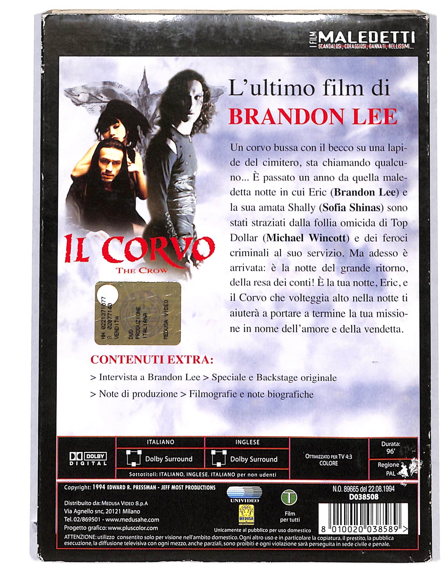 EBOND I Film Maledetti - il Corvo EDITORIALE DVD DB582156
