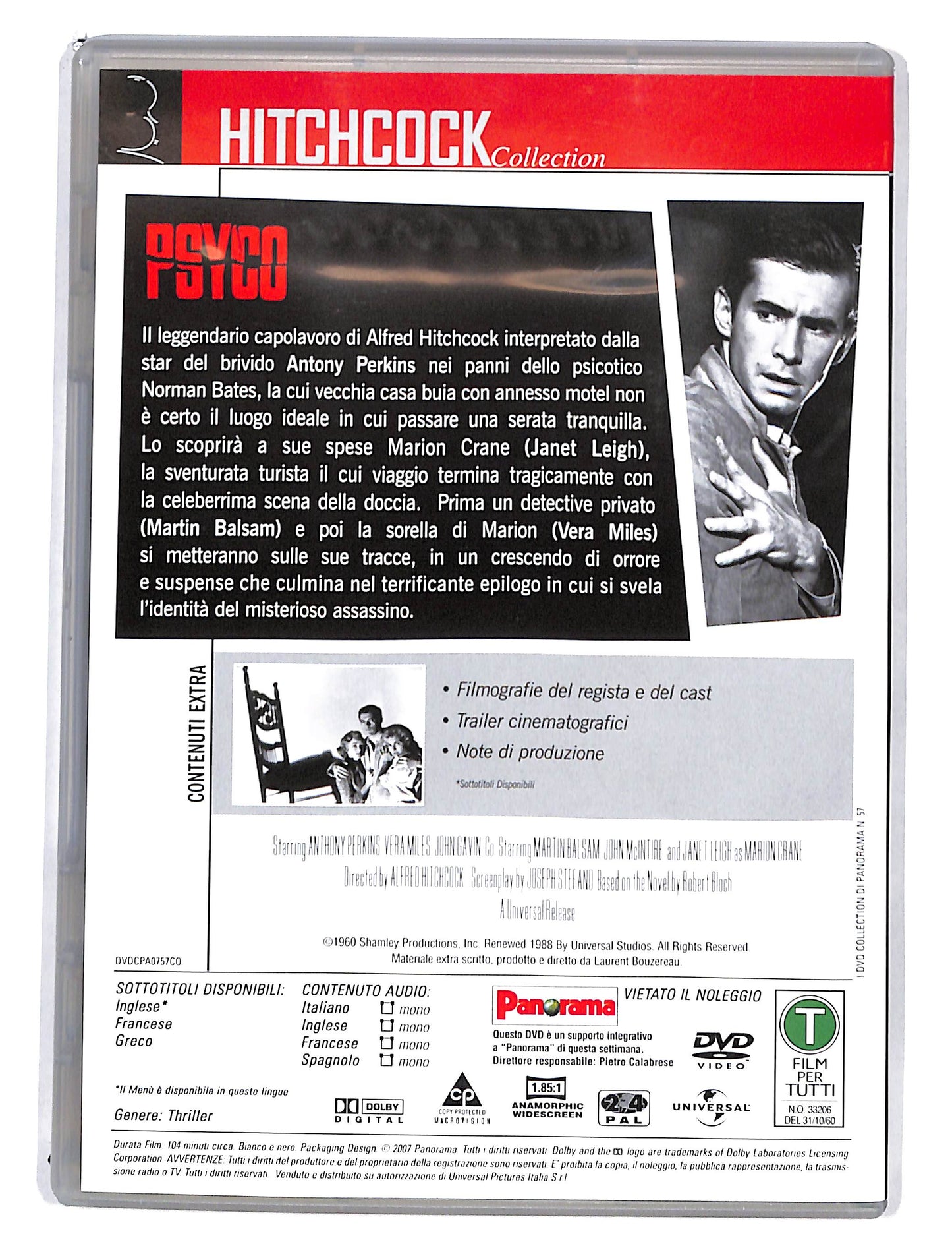 EBOND Hitchcock Collection - Psyco vol.1 EDITORIALE DVD DB582314