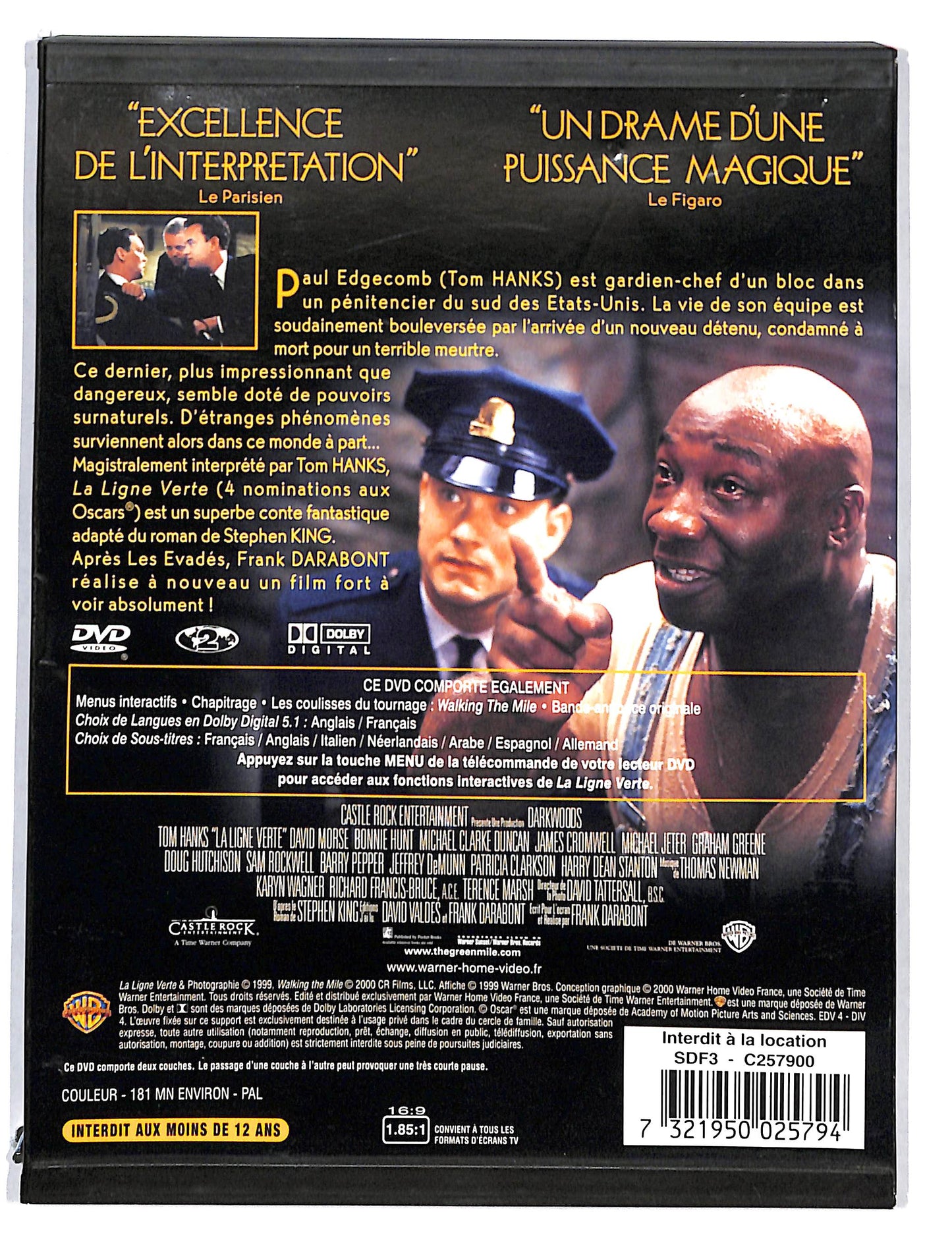 EBOND La Ligne Verte SNAPPER DVD DB582334