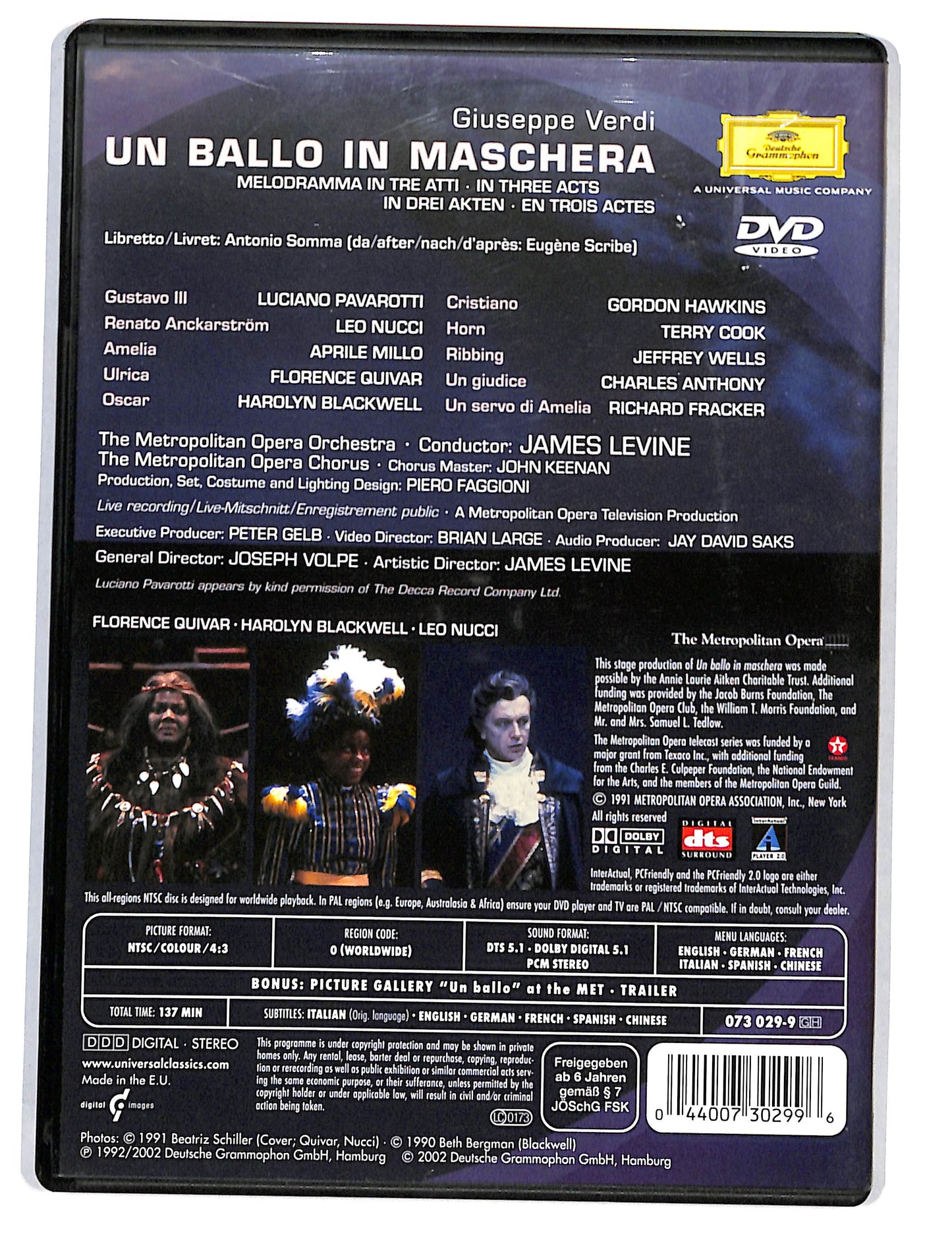 EBOND Verdi - Un ballo in Maschera - Levine DVD DB582351
