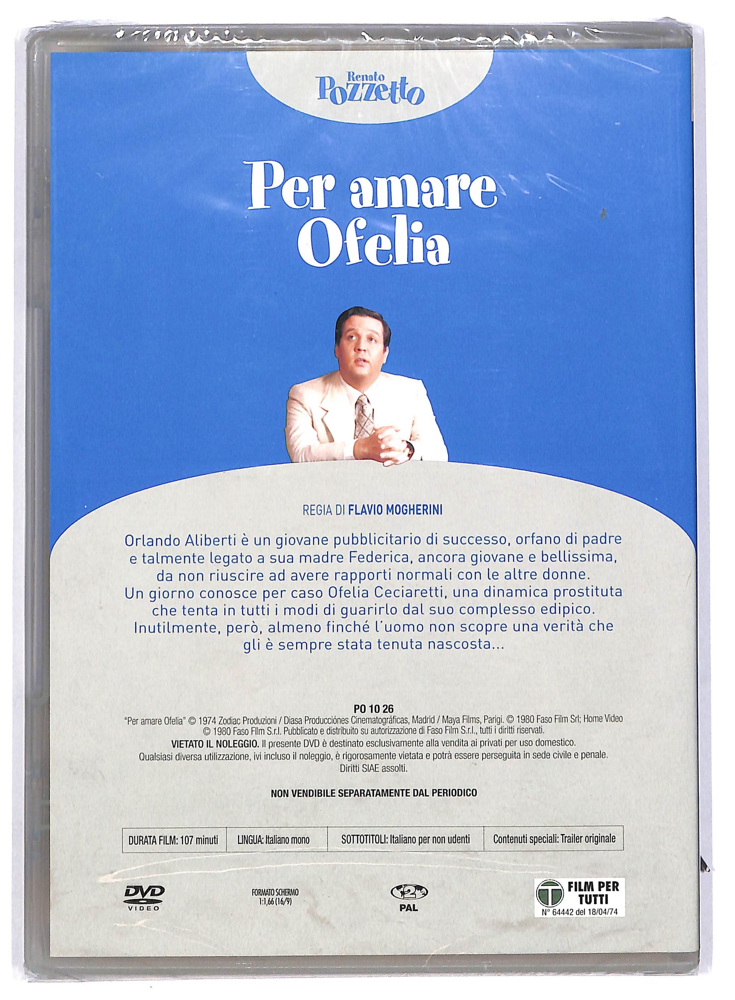 EBOND Renato Pozzetto - Per amare Ofelia - EDITORIALE DVD DB585151