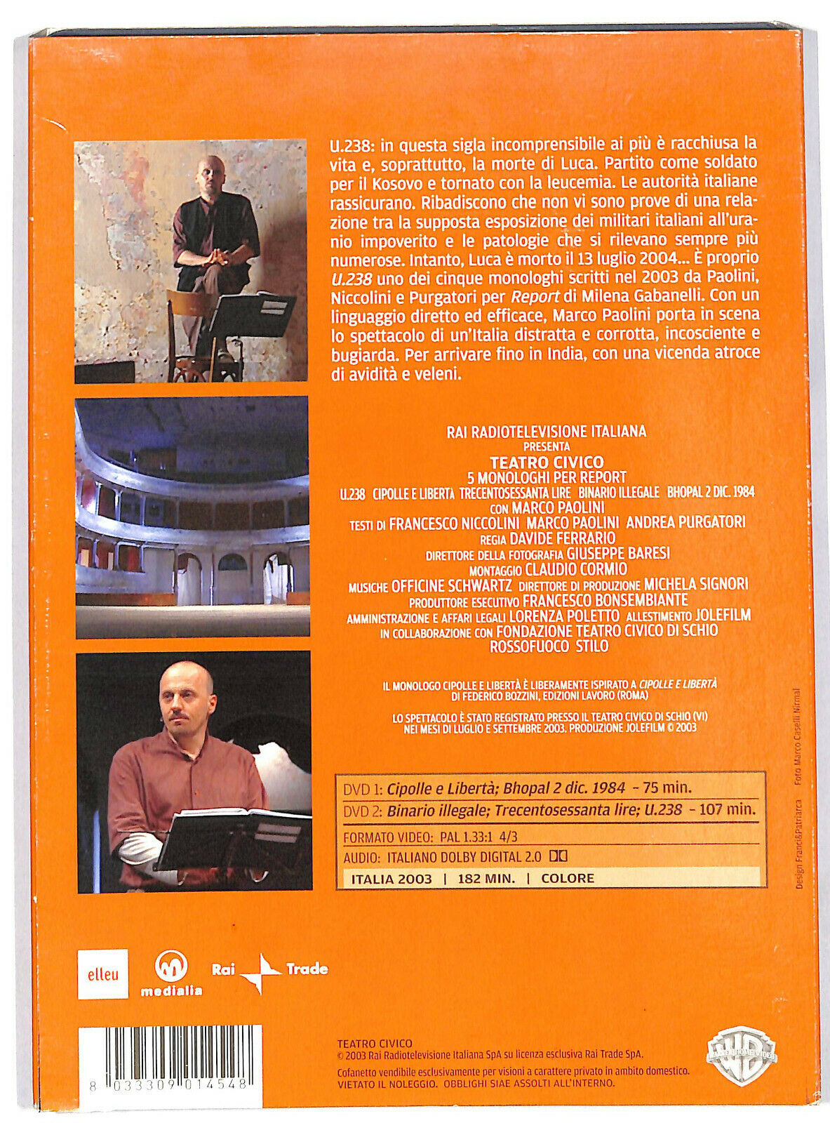EBOND Marco Paolini. Teatro Civico DVD DB585162