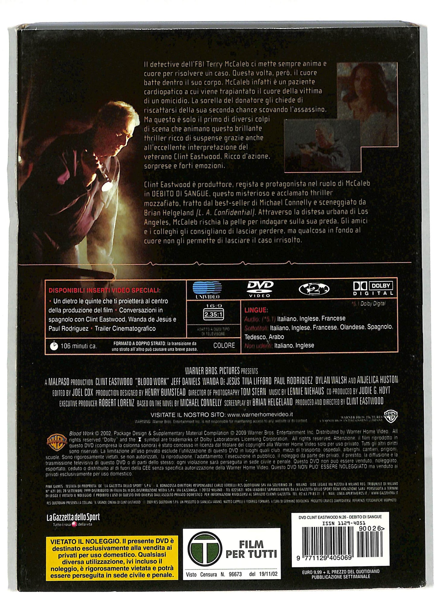 EBOND Debito di sangue EDITORIALE DVD DB585609
