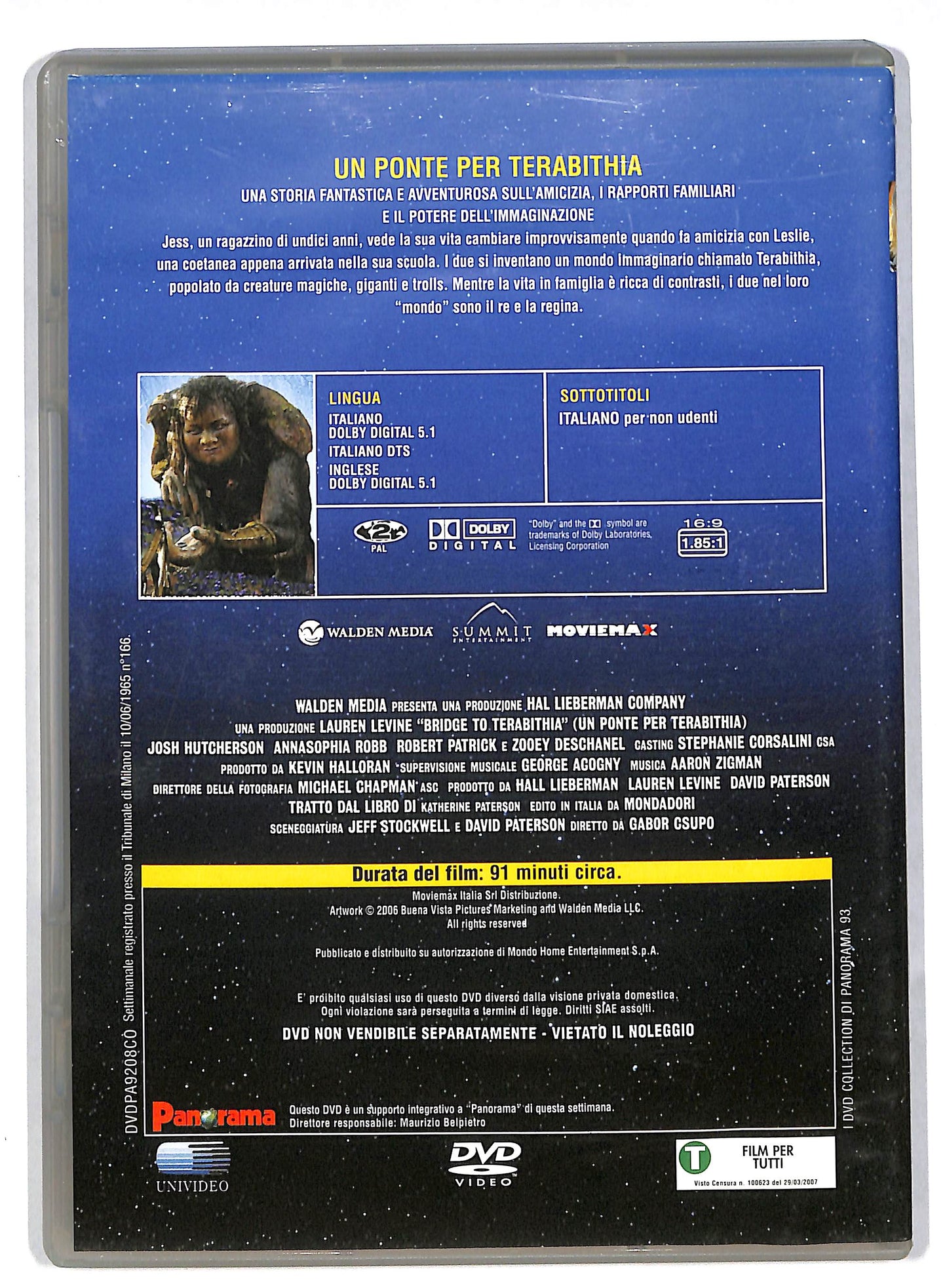 EBOND Un ponte per Terabithia EDITORIALE DVD DB585664