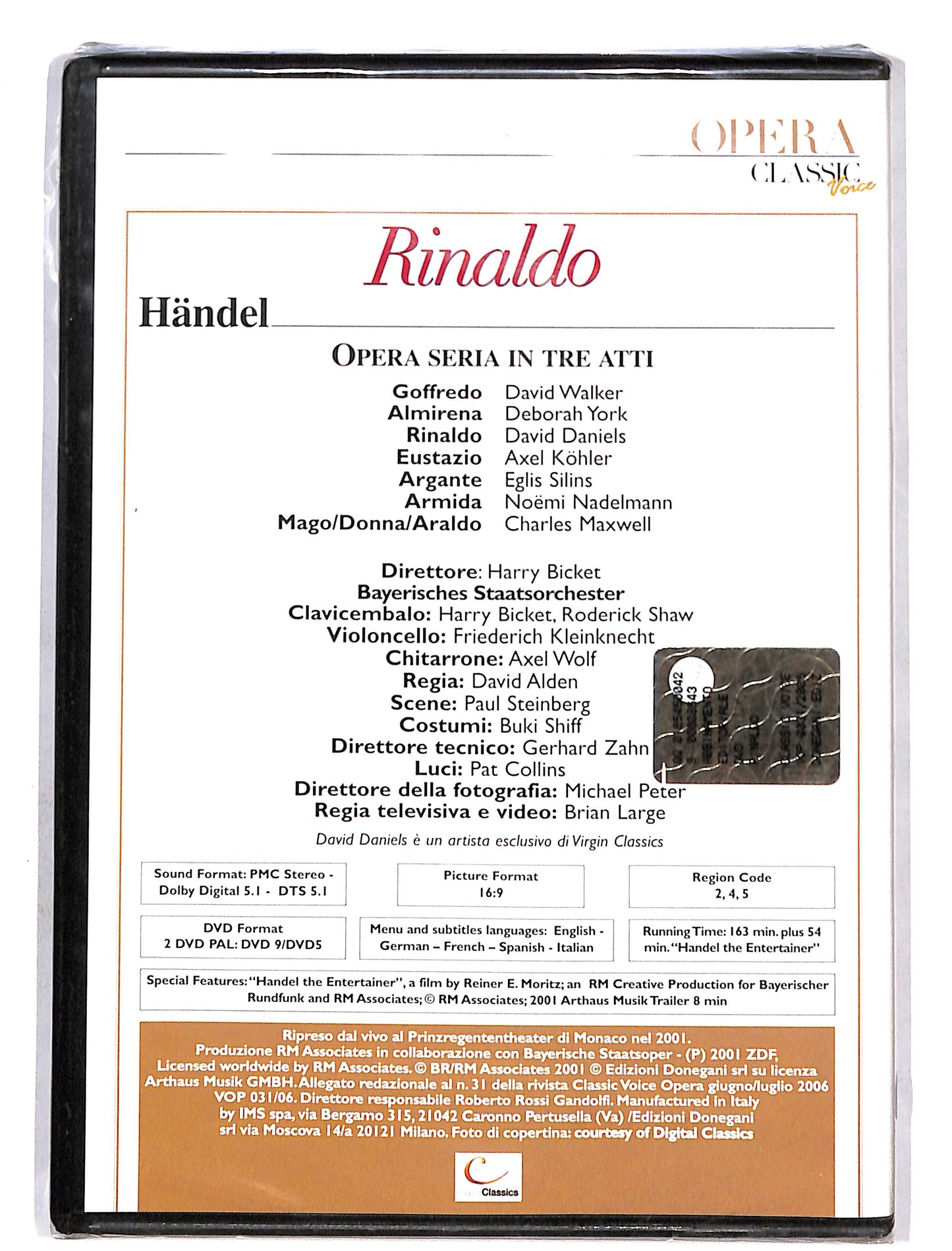 EBOND Opera classic voice - Rinaldo Handel EDITORIALE DVD DB587315