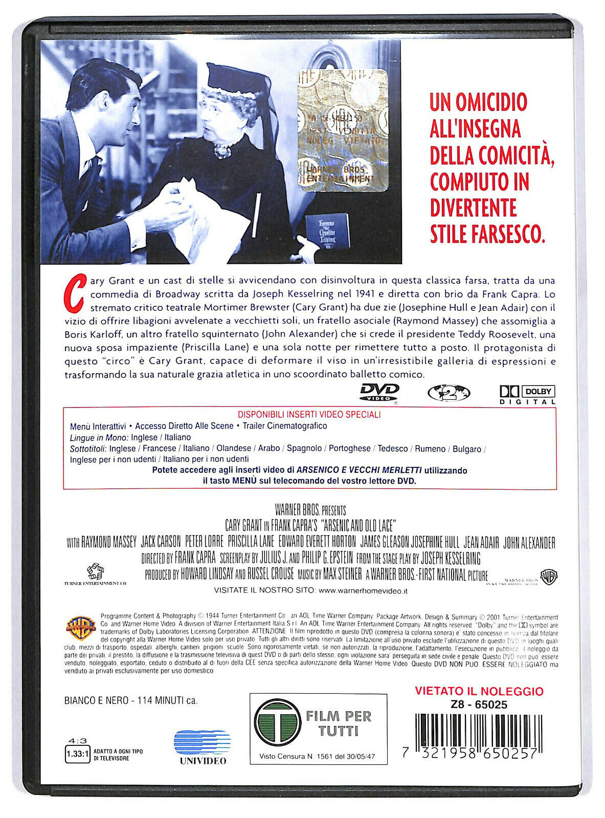 EBOND Arsenico e Vecchi Merletti DIGIPACK DVD DB587321