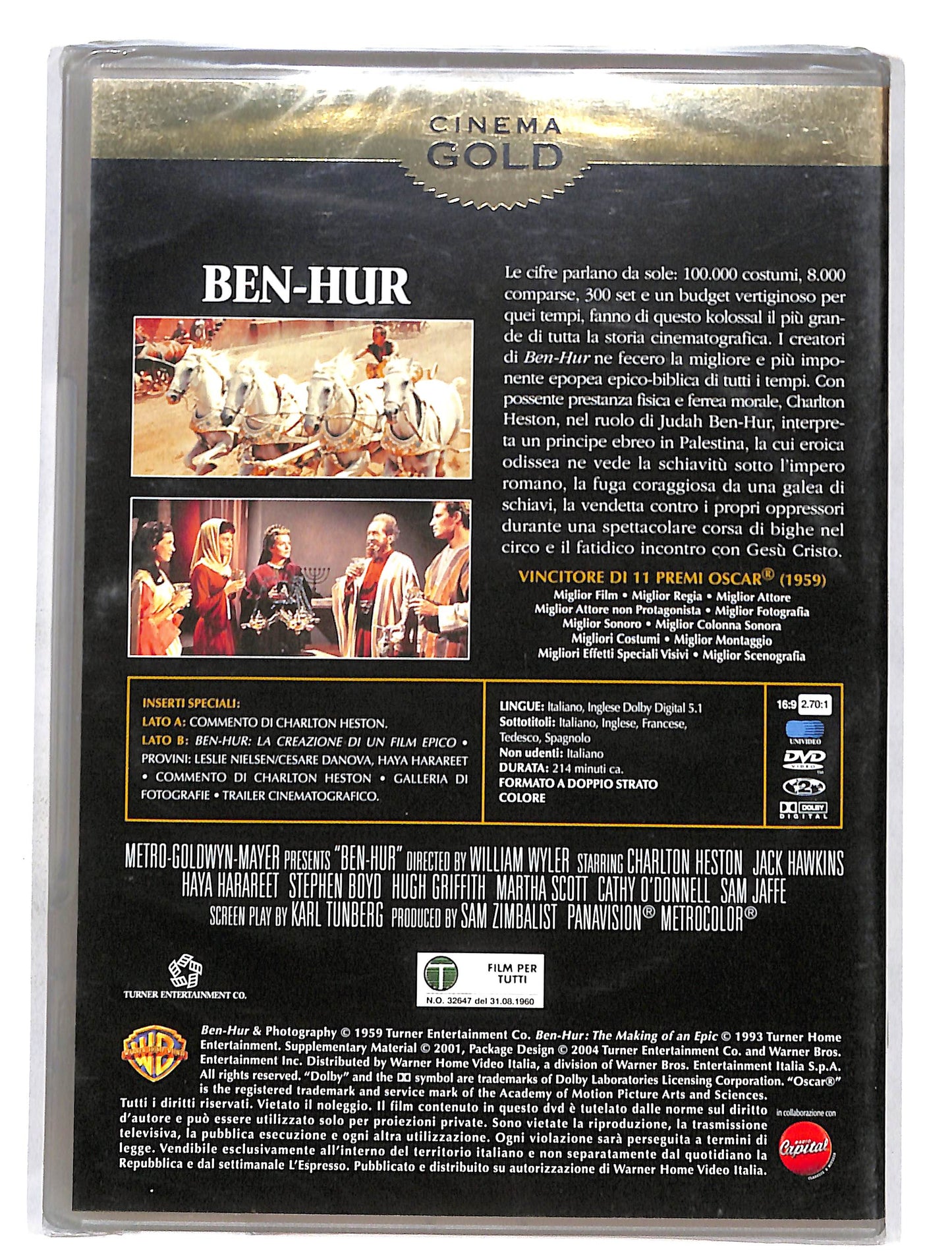 EBOND Cinema Gold - Ben-Hur EDITORIALE DVD DB587365