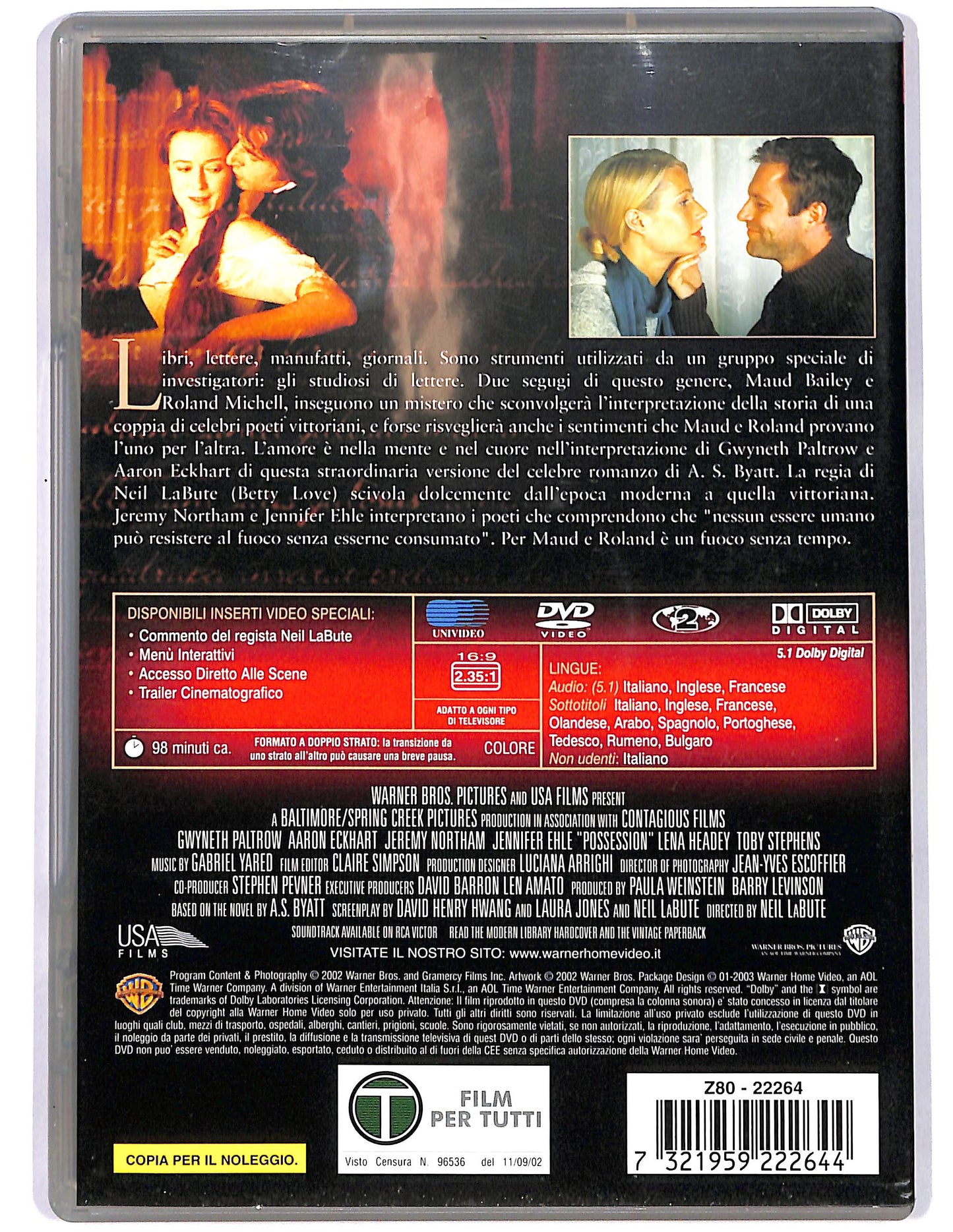 EBOND Possession Una storia romantica NOLEGGIO DVD DB587611