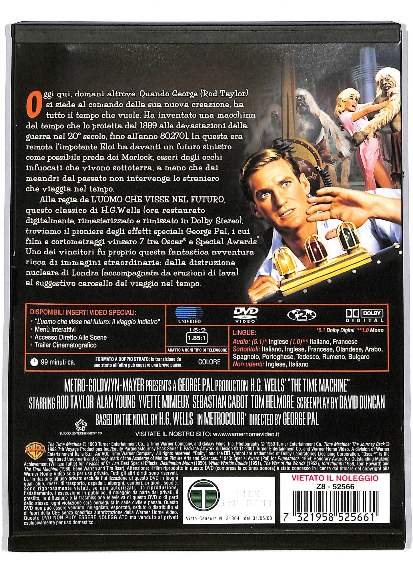 EBOND L'uomo che visse nel futuro SNAPPER DVD DB588366