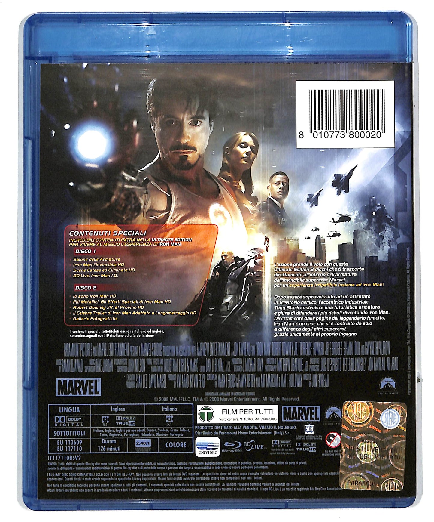 EBOND Iron Man (2 dischi) BLURAY DB588636