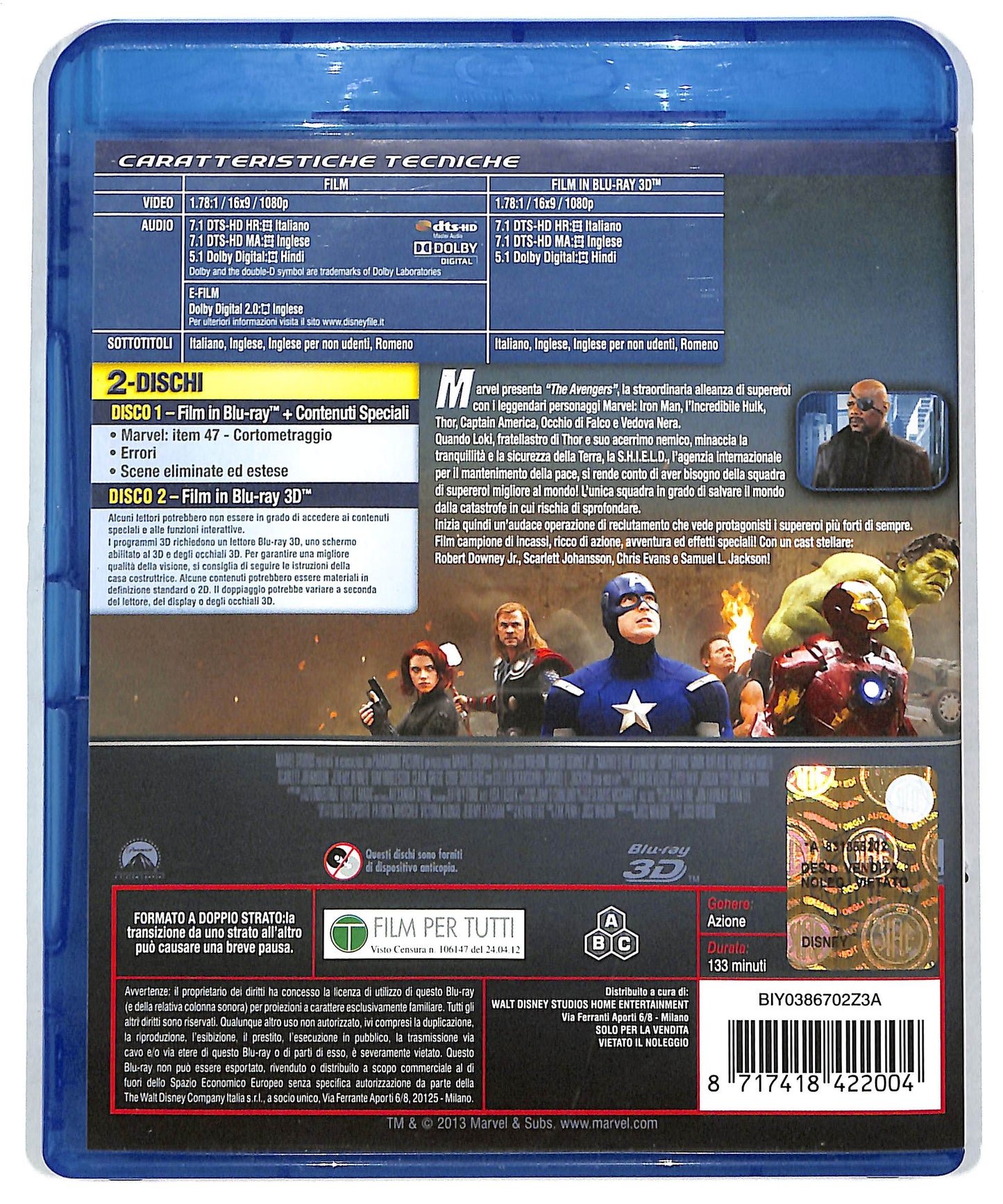 EBOND The Avengers BLURAY 3D BLURAY DB588678