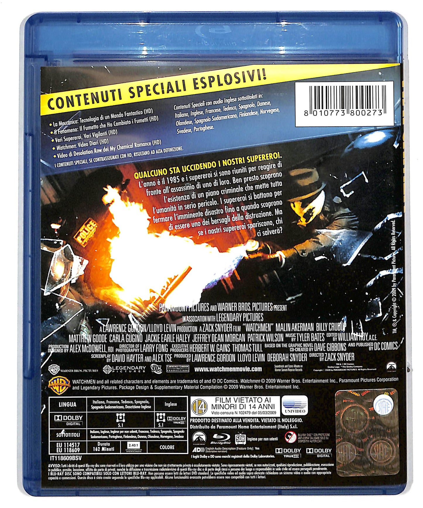 EBOND Watchmen EDIZIONE SPECIALE 2 dischi BLURAY DB589140