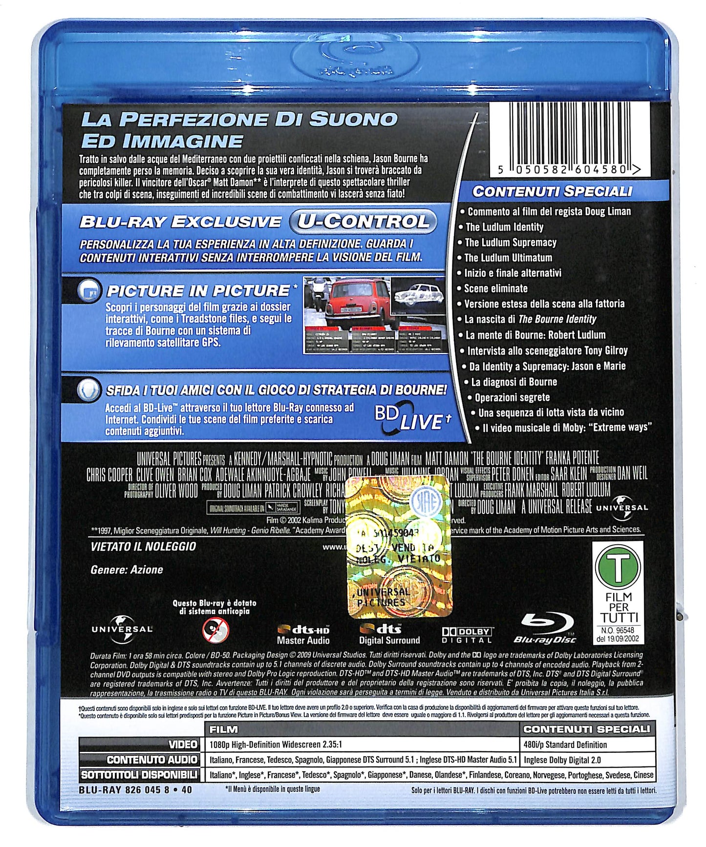 EBOND The Bourne Identity BLURAY DB589470