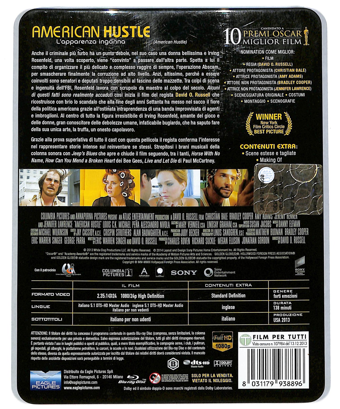 EBOND American Hustle - L'apparenza STEELBOOK EDIZIONE SPECIALE BLURAY DB589477