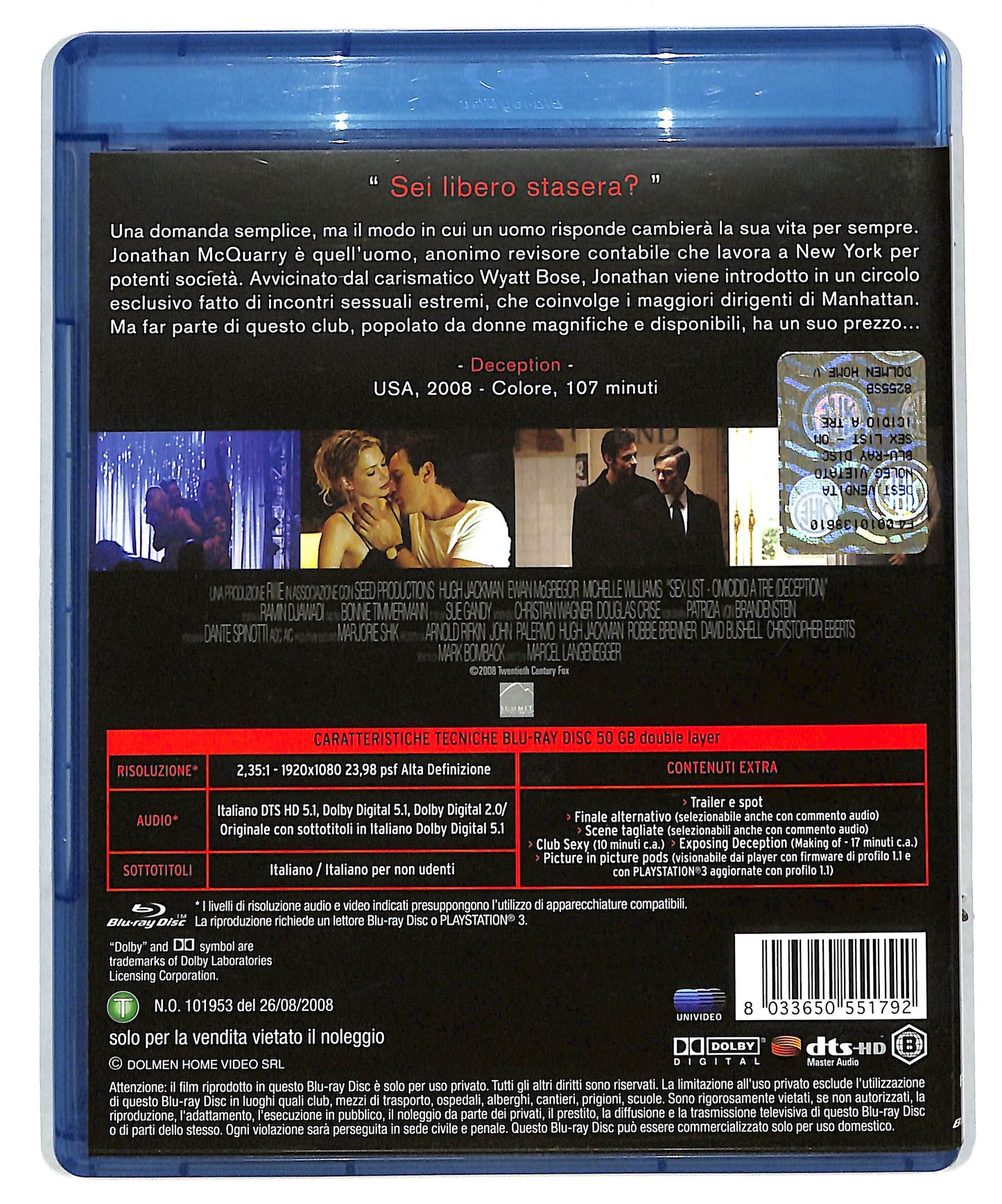 EBOND Sex List - Omicidio a tre BLURAY DB590112