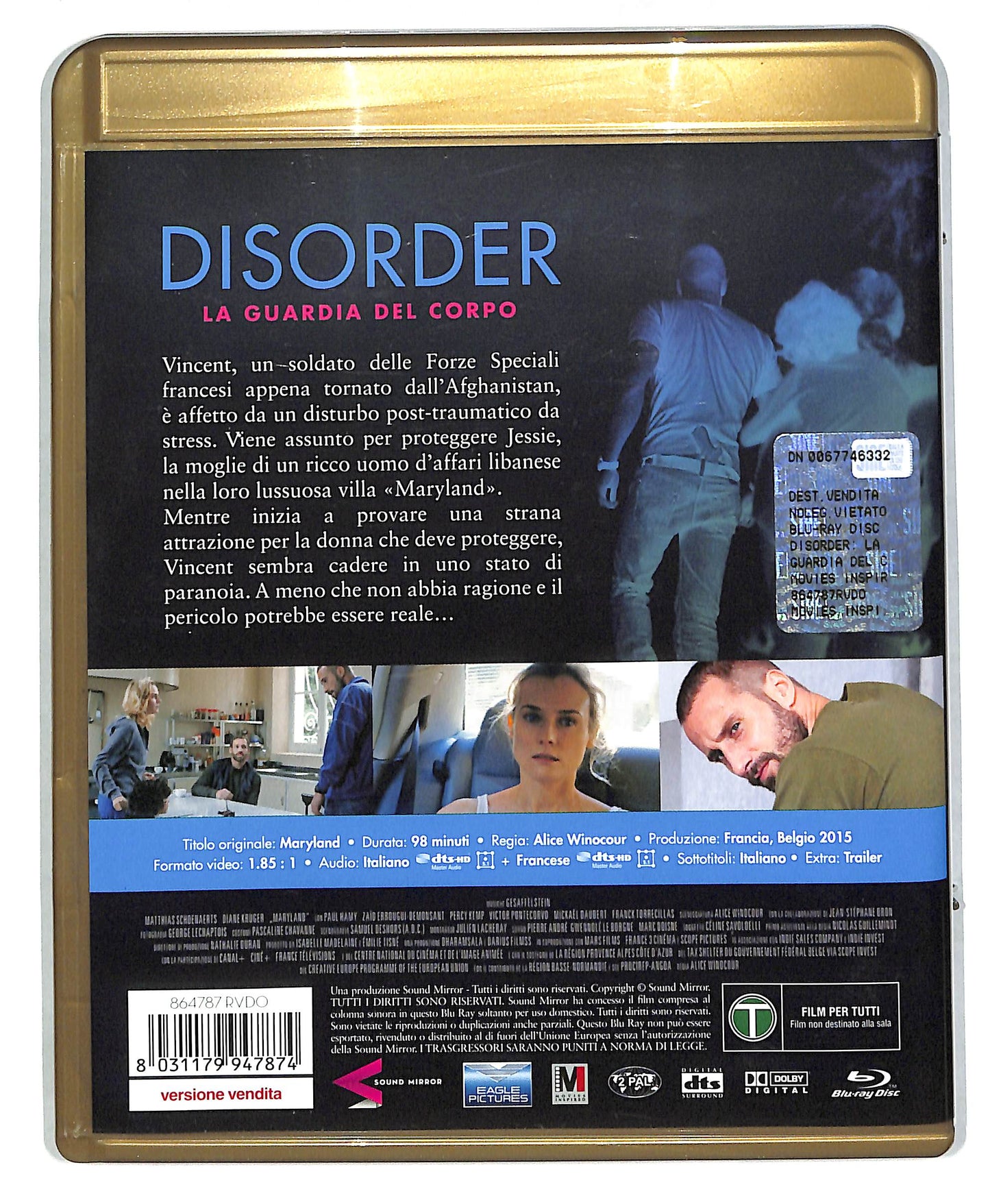 EBOND Disorder - La guardia del corpo BLURAY DB590143
