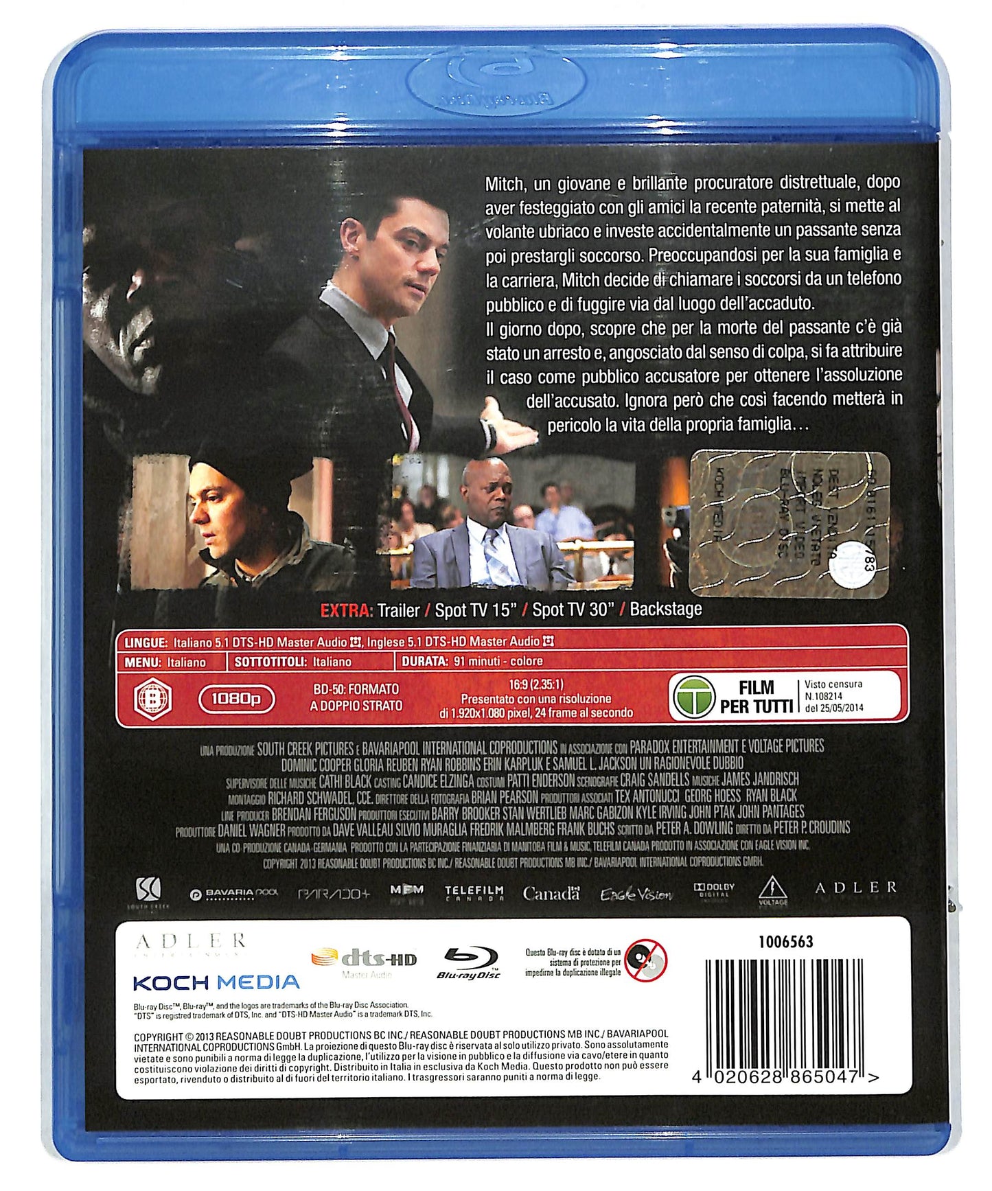 EBOND Un ragionevole dubbio BLURAY DB590244